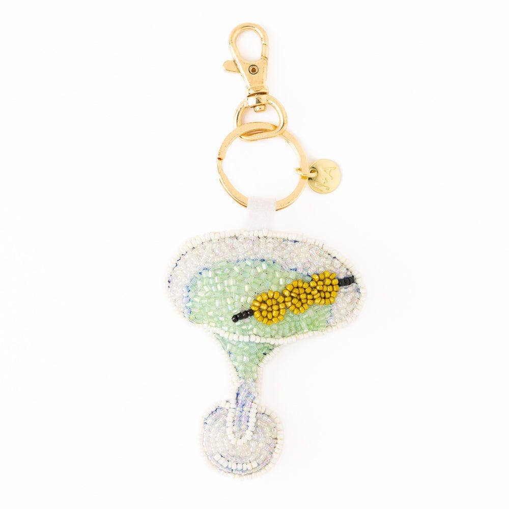 INK + ALLOY - Violet Martini Beaded Bag Charm