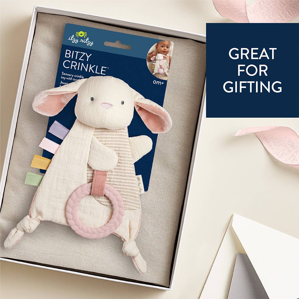 Itzy Ritzy - Bitzy Crinkle™ Sensory Toy with Teether: Bunny - Image 14