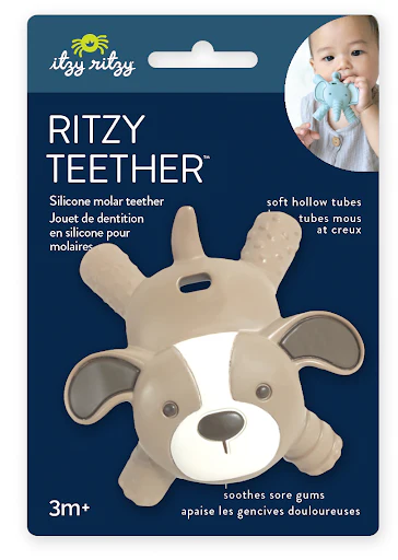 Itzy Ritzy - Puppy Ritzy Teether™ Baby Molar Teether: Puppy - Image 2