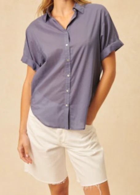 John and Jenn - Shay Shirt - Slate Blue - Image 2