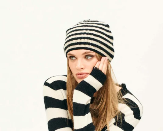 Jumper 1234- Stripe Rib Beanie - Image 2