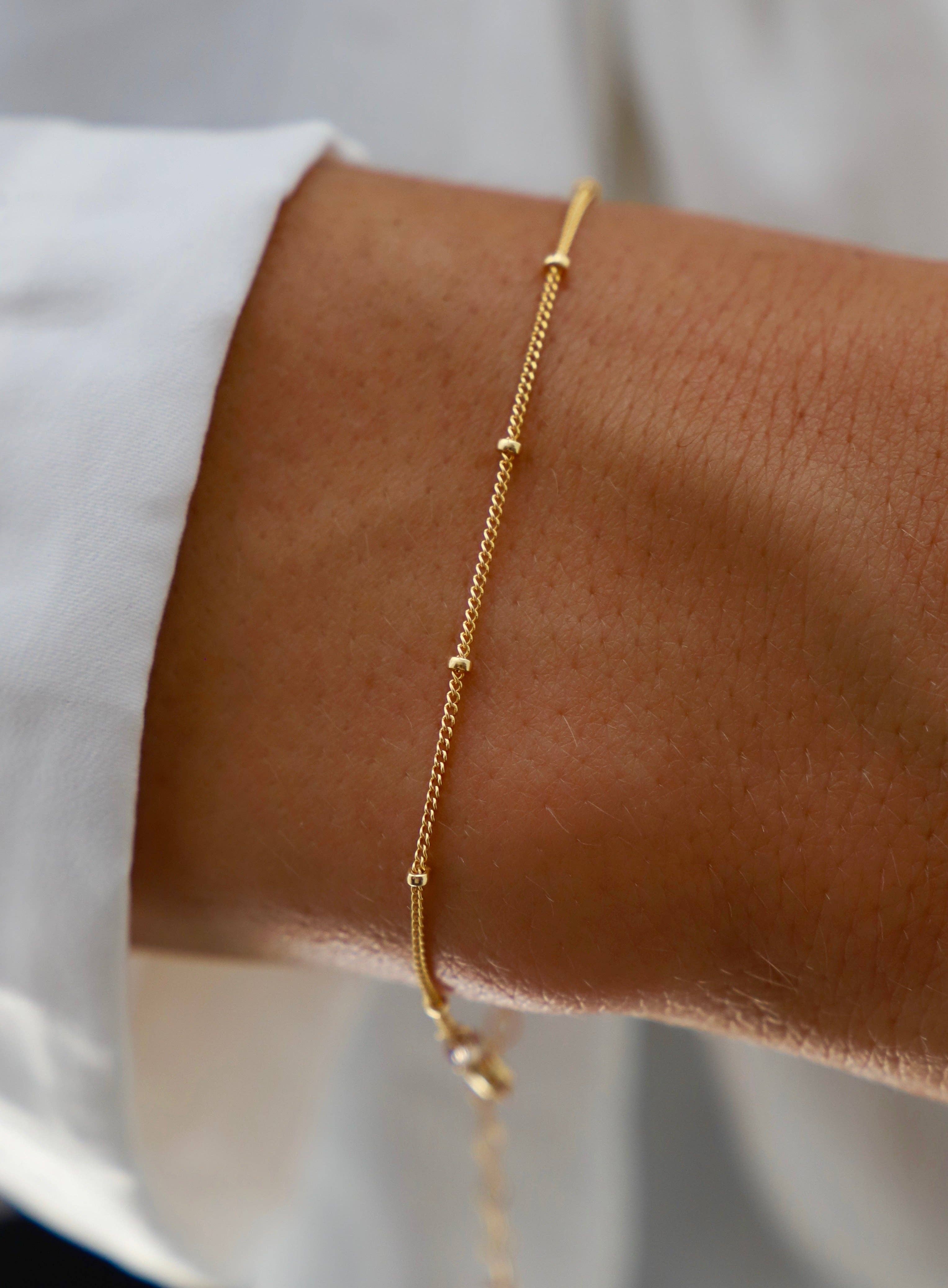 Katie Waltman Jewelry - GOLD DELICATE BALL CHAIN BRACELET - Image 2