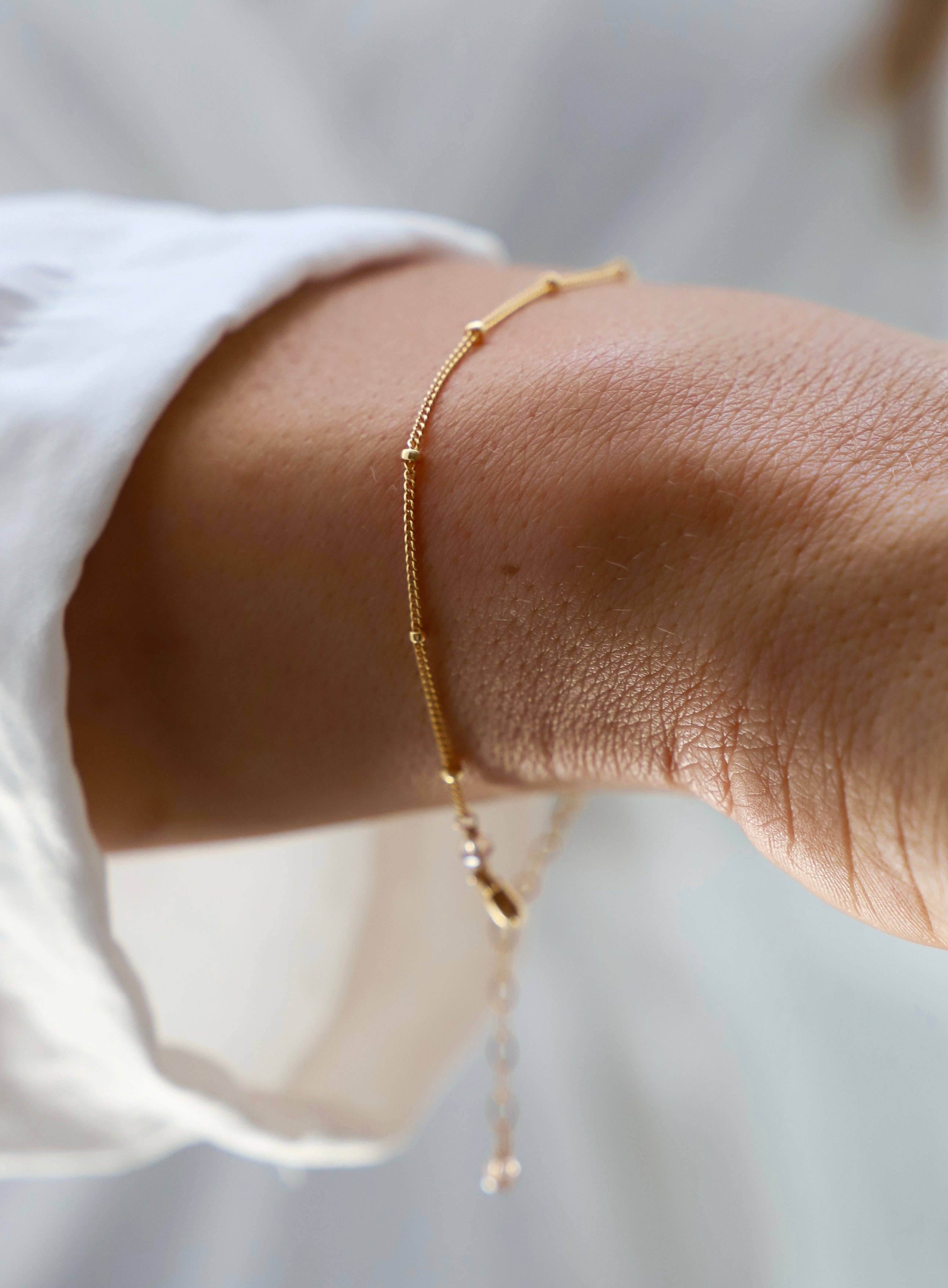 Katie Waltman Jewelry - GOLD DELICATE BALL CHAIN BRACELET - Image 3