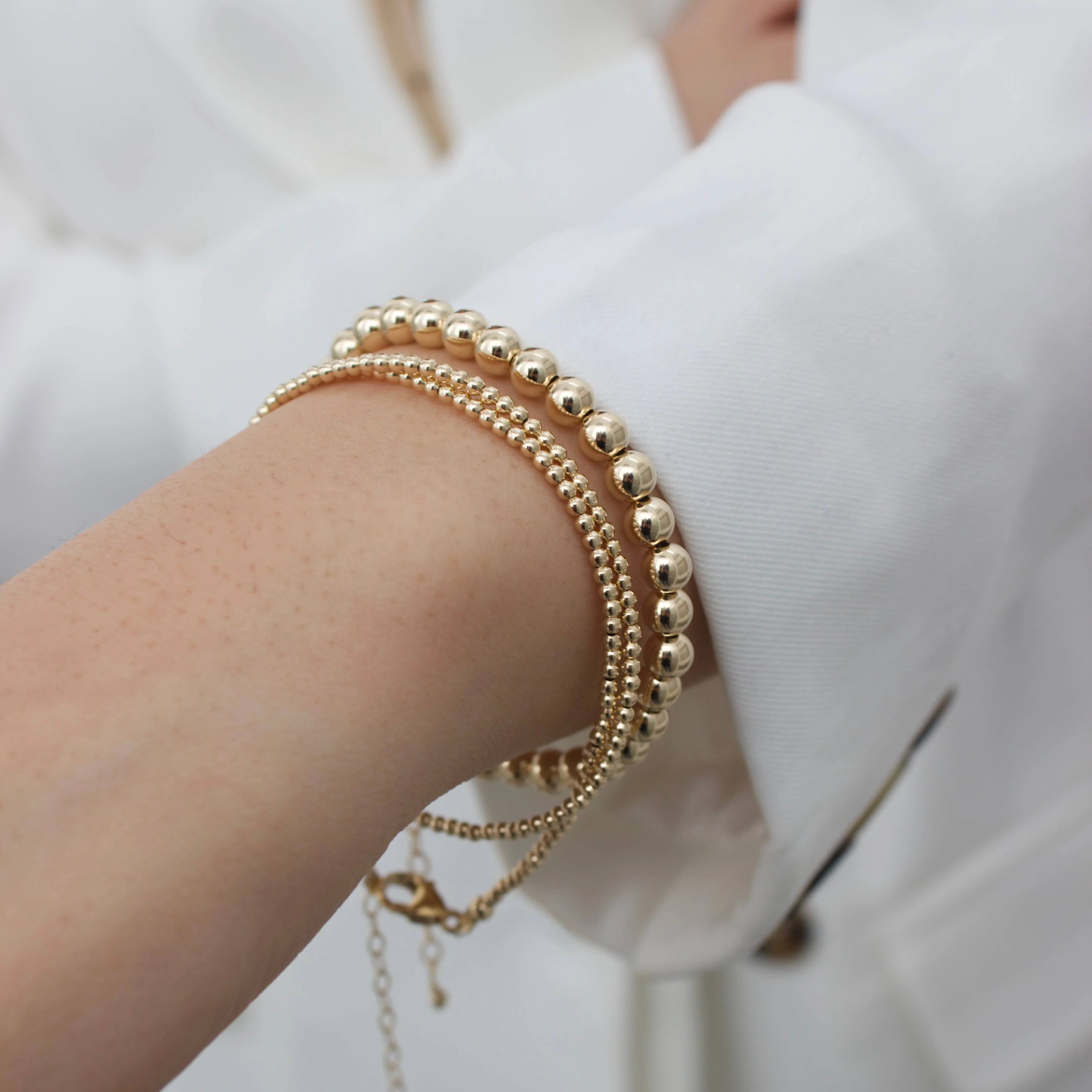 Katie Waltman Jewelry - GOLD FILLED BEADED BRACELETS: 4MM - Image 3