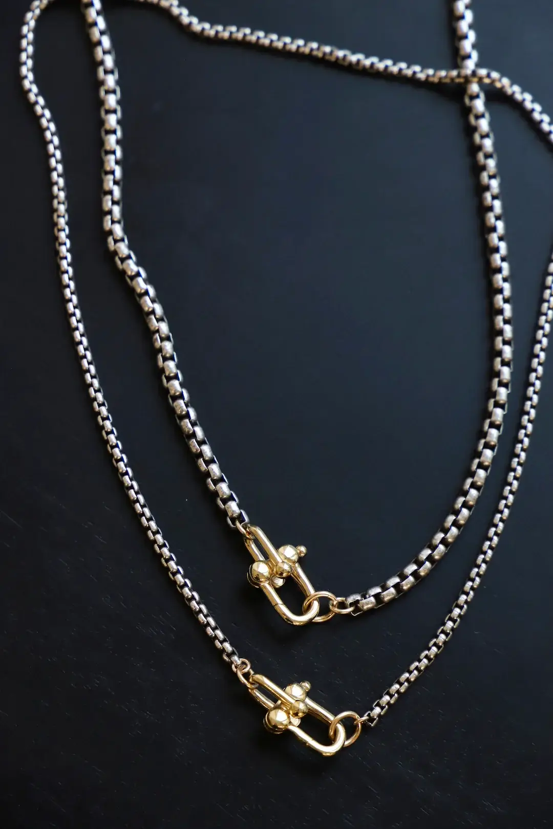 Katie Waltman Jewelry - SILVER NOVA ROUND BOX CHAIN NECKLACE - Image 2