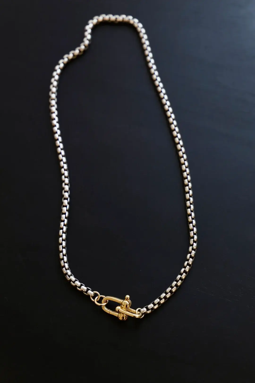 Katie Waltman Jewelry - SILVER NOVA ROUND BOX CHAIN NECKLACE - Image 4