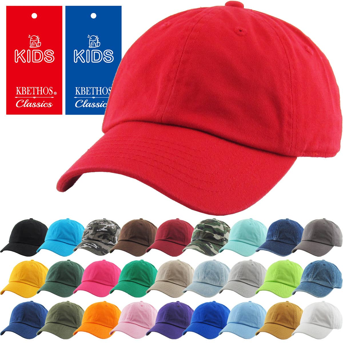 KBETHOS - Kids Premium Baseball Cap: STN / (6-9) - Image 2