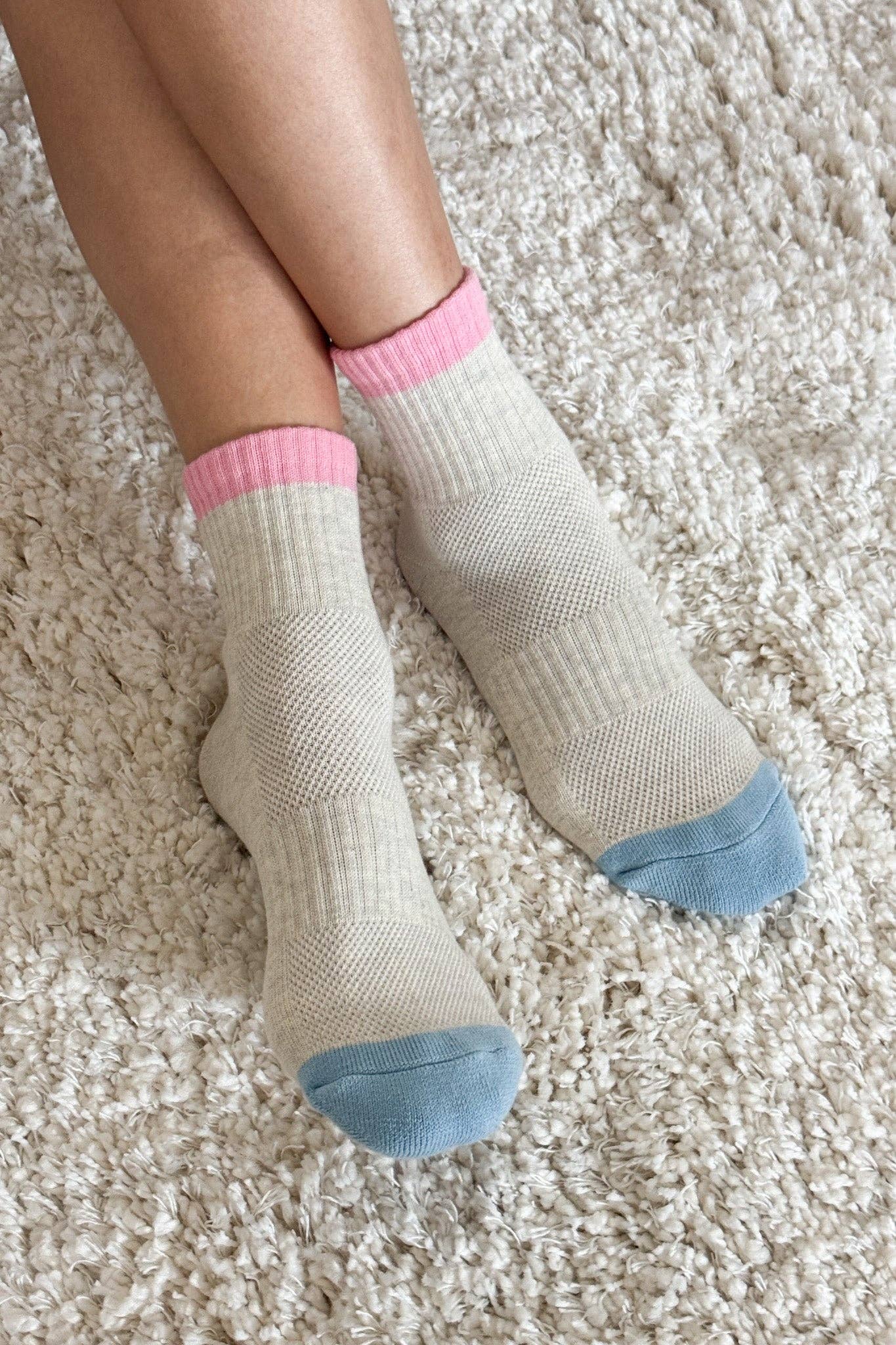 Le Bon Shoppe - Color Block Girlfriend Socks : Black Coffee - Image 11