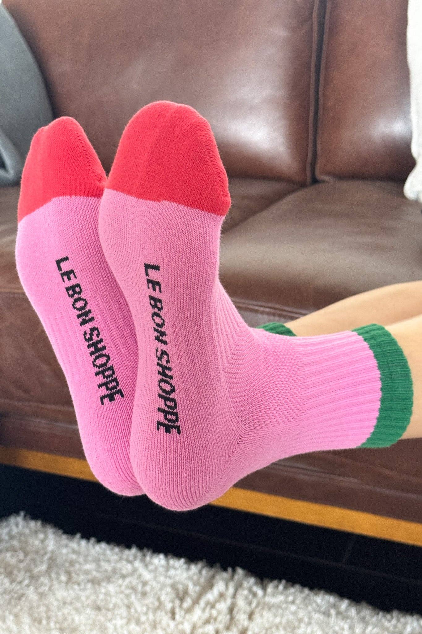Le Bon Shoppe - Color Block Girlfriend Socks : Black Coffee - Image 19