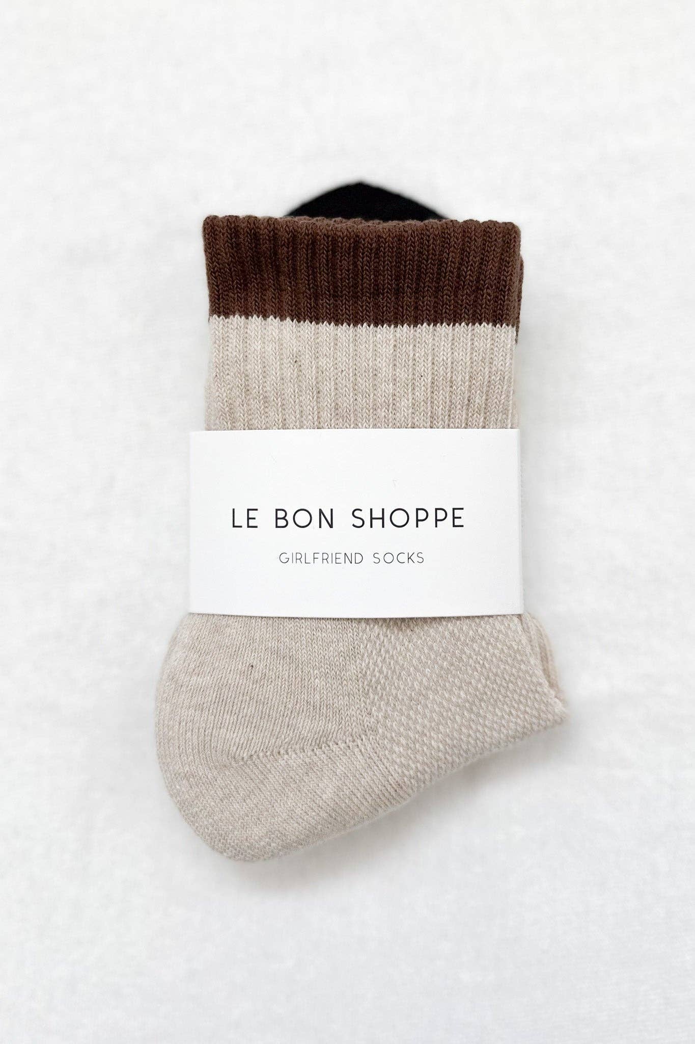 Le Bon Shoppe - Color Block Girlfriend Socks : Black Coffee - Image 5