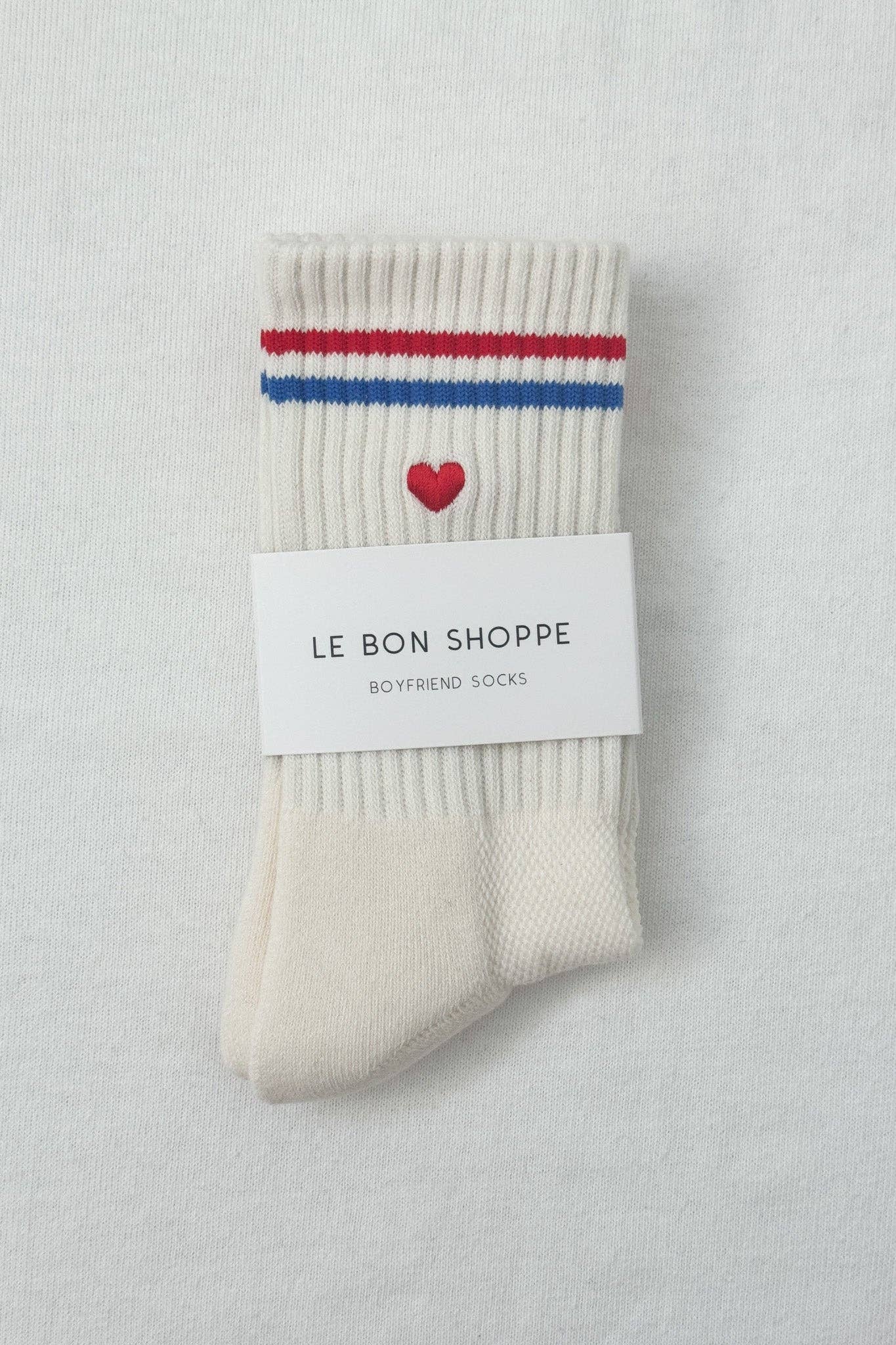 Le Bon Shoppe - Embroidered Heart Boyfriend Socks - Image 3