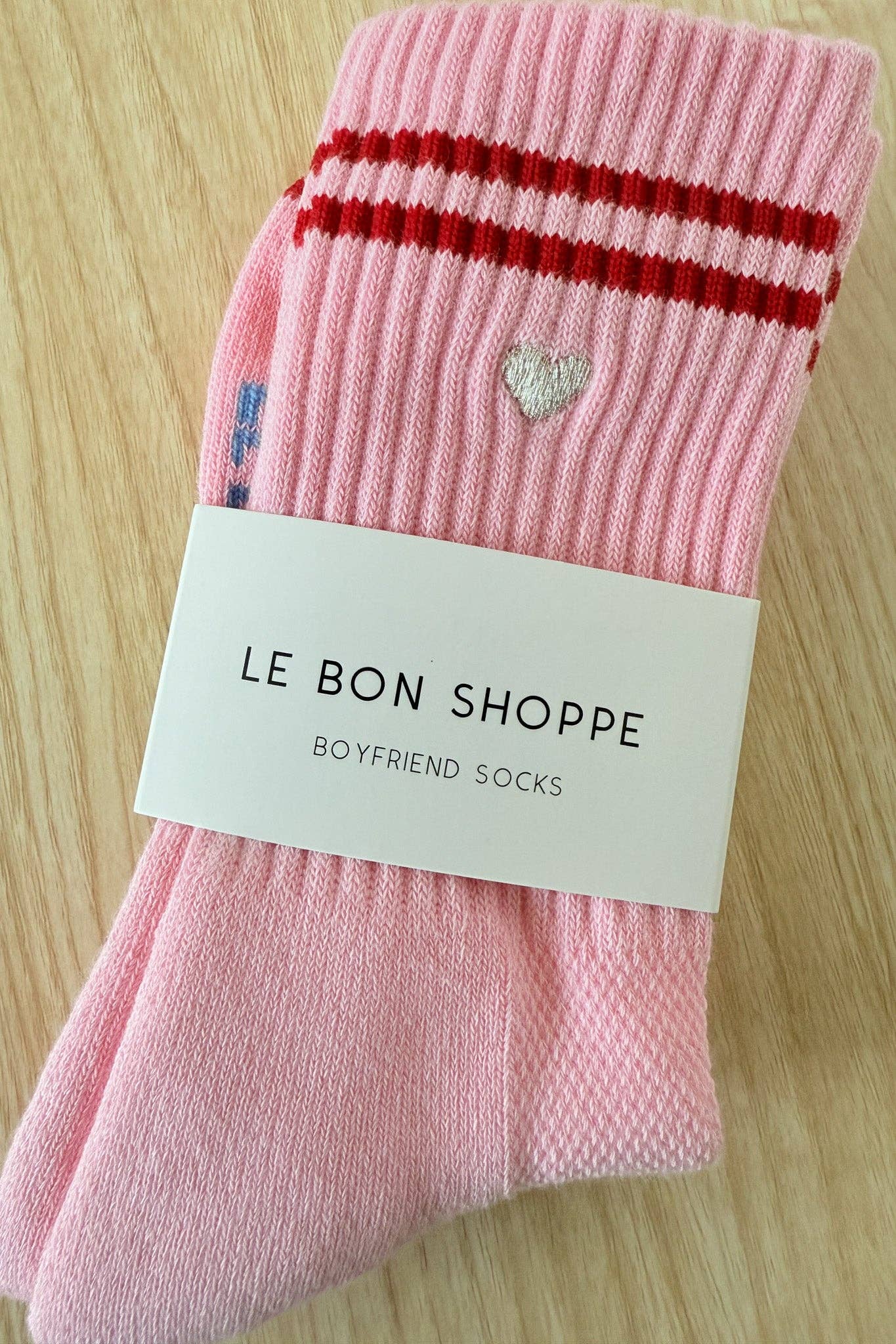 Le Bon Shoppe - Embroidered Heart Boyfriend Socks - Image 4
