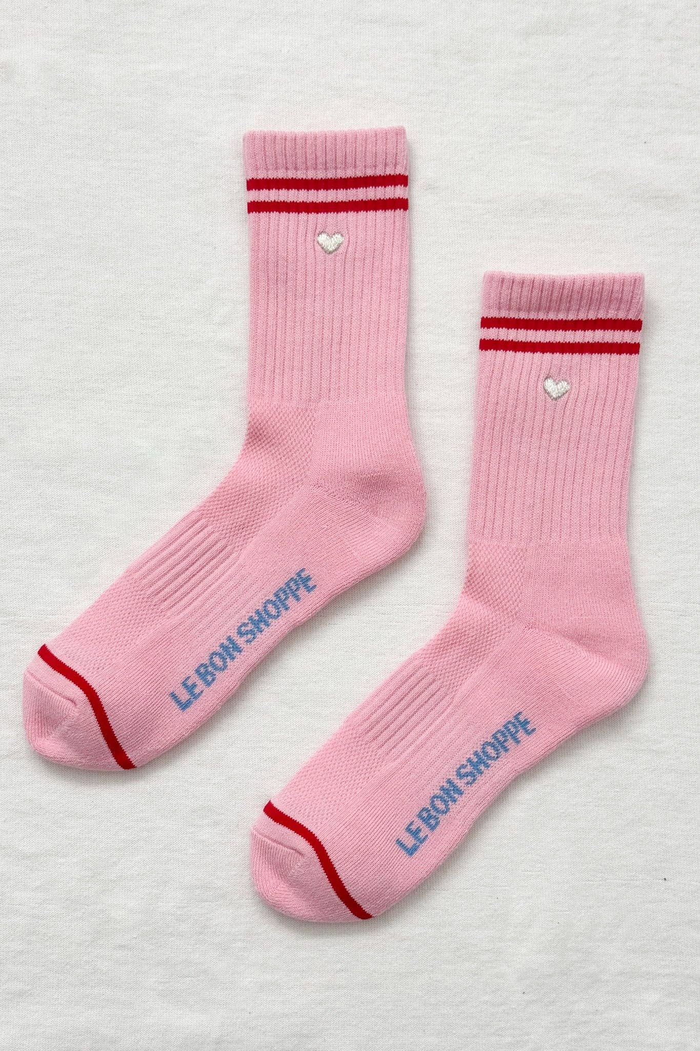 Le Bon Shoppe - Embroidered Heart Boyfriend Socks - Image 6