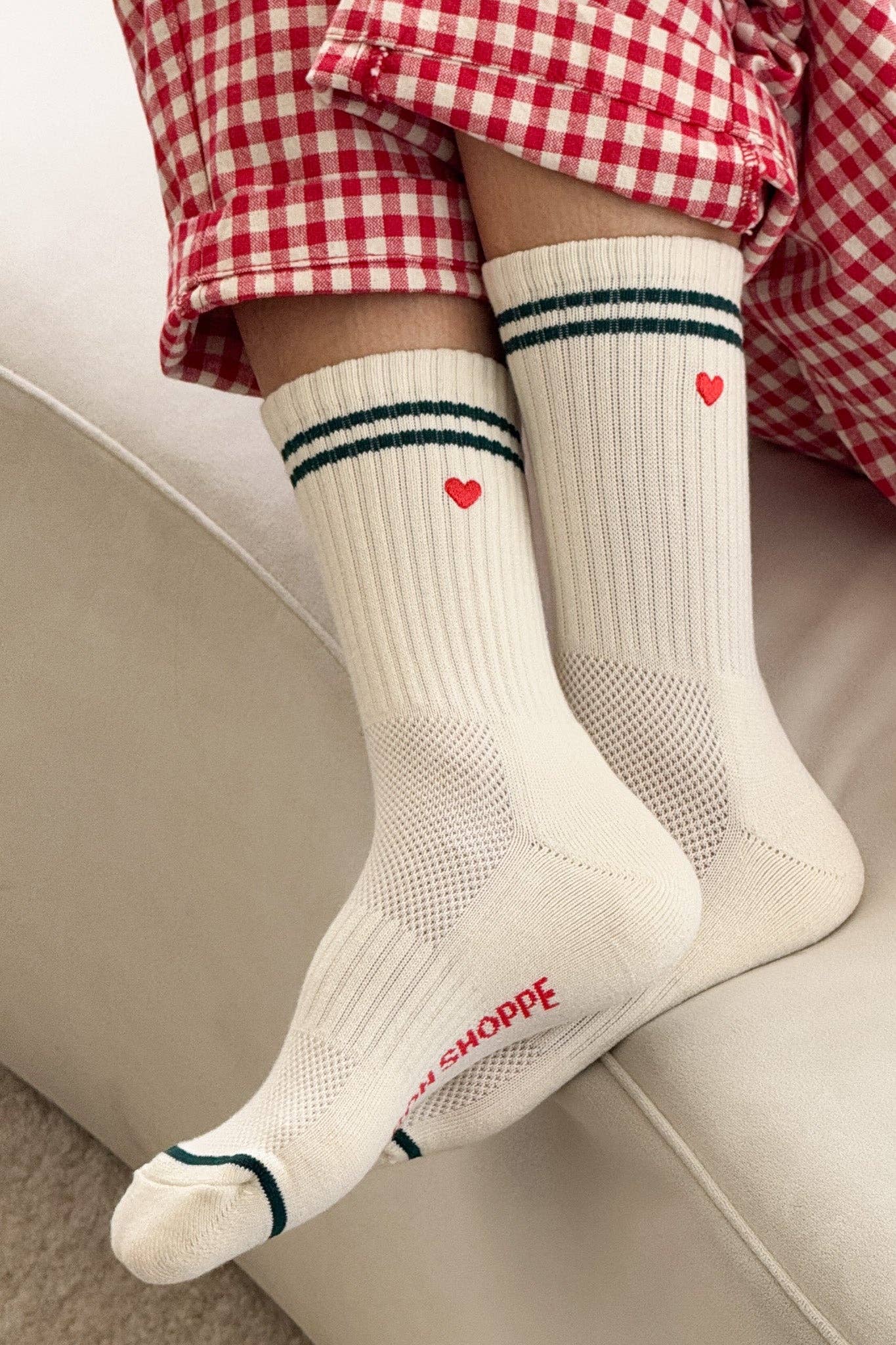Le Bon Shoppe - Embroidered Heart Boyfriend Socks - Image 7