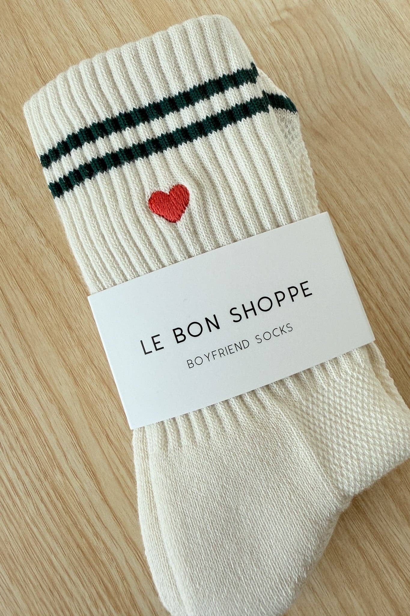 Le Bon Shoppe - Embroidered Heart Boyfriend Socks - Image 8
