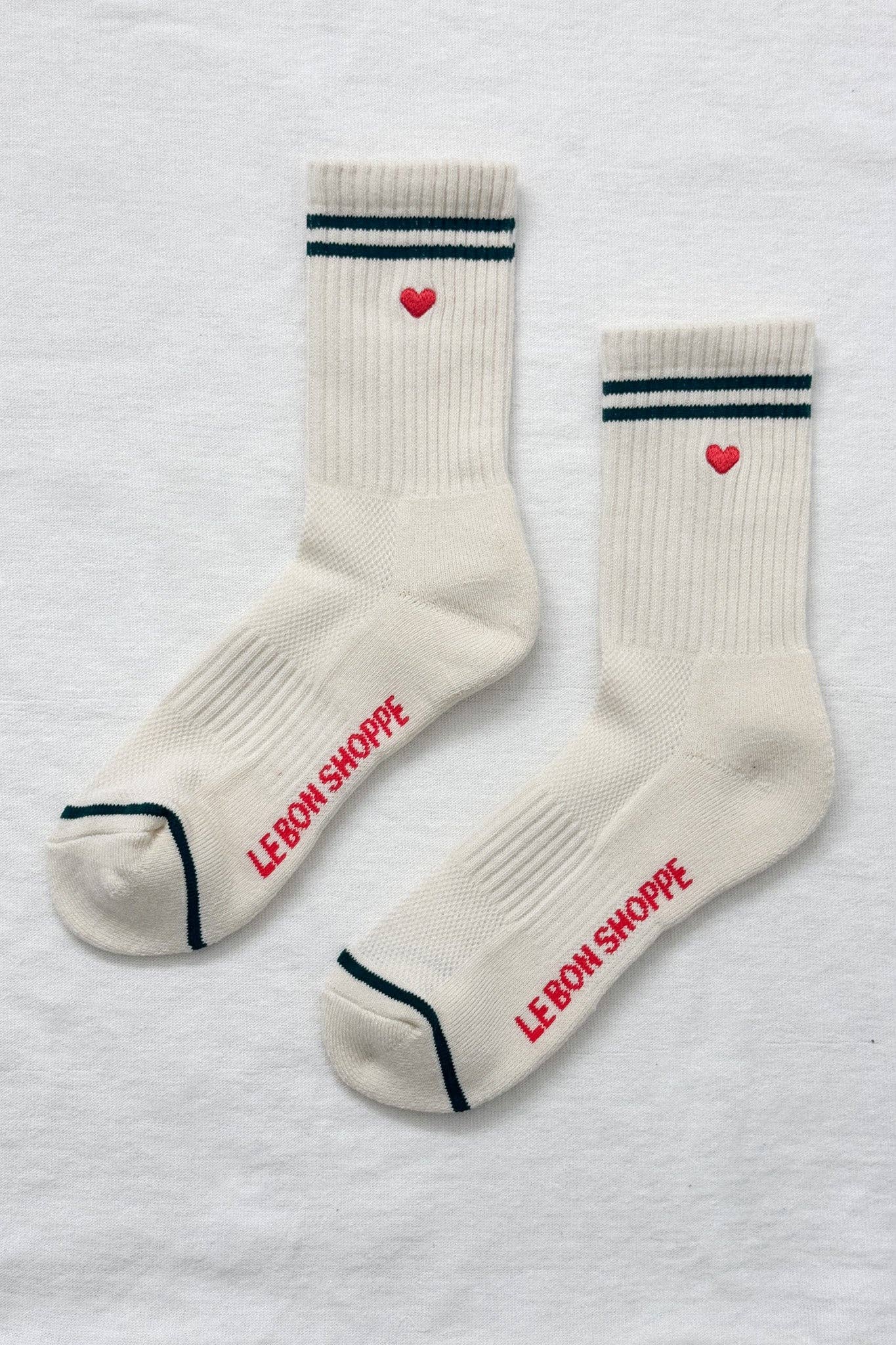 Le Bon Shoppe - Embroidered Heart Boyfriend Socks - Image 9