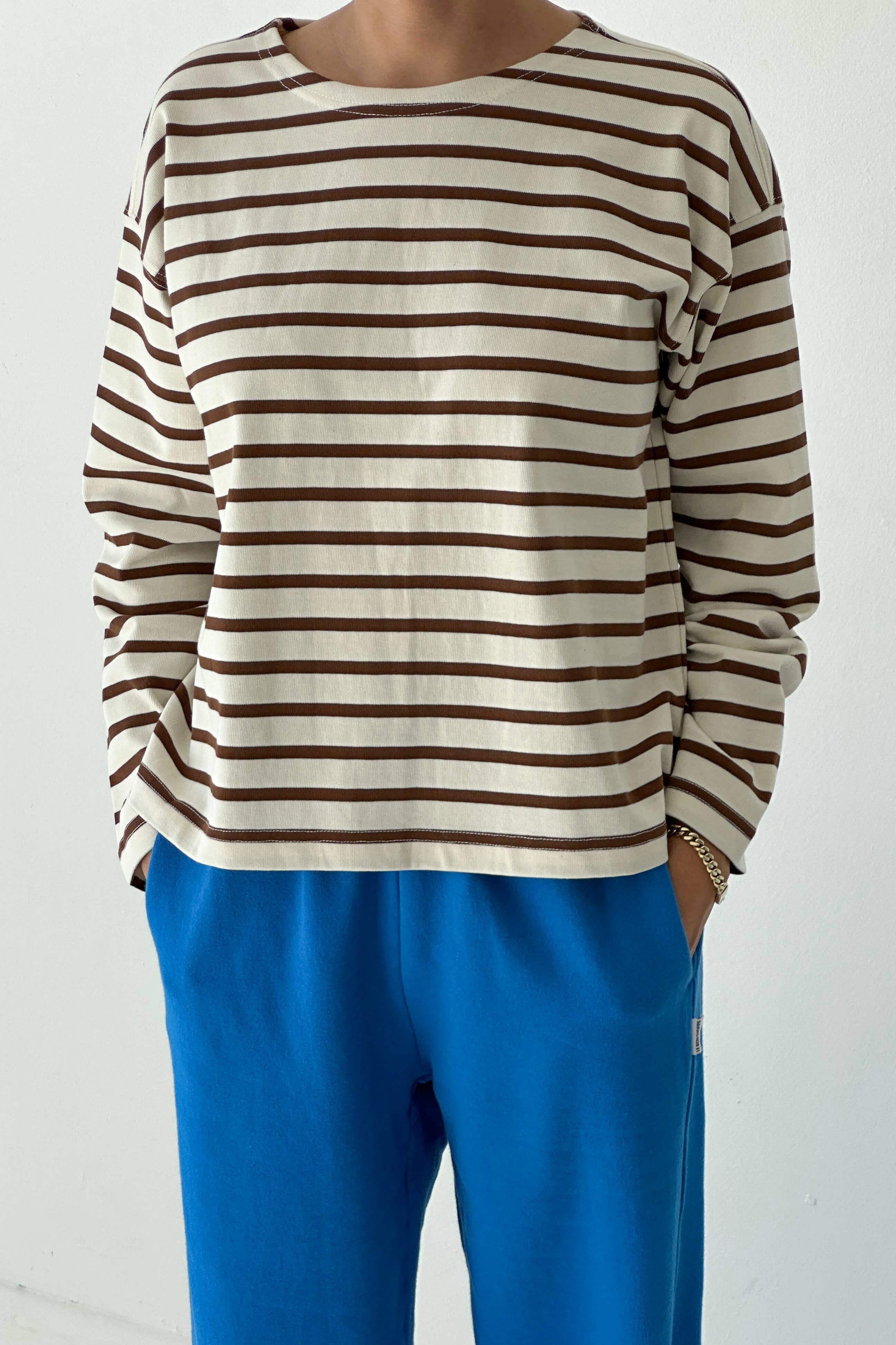 Le Bon Shoppe - Sailor Top: COFFEE STRIPE - Image 2