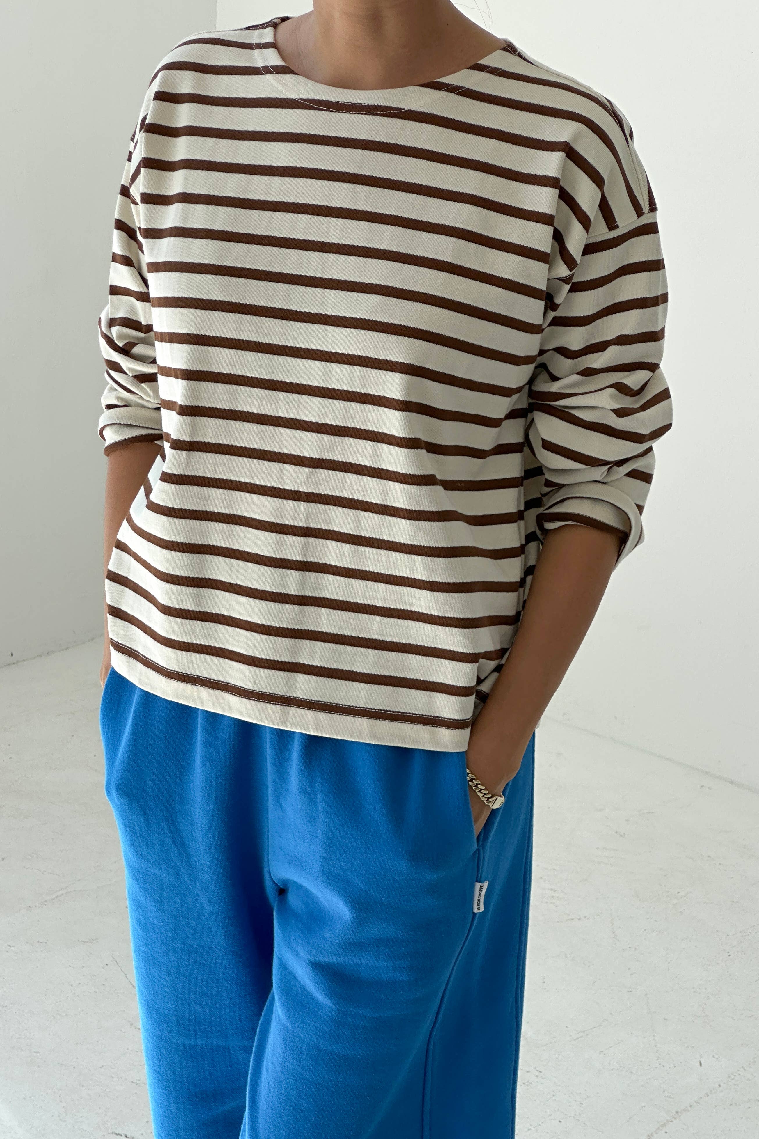 Le Bon Shoppe - Sailor Top: COFFEE STRIPE - Image 3