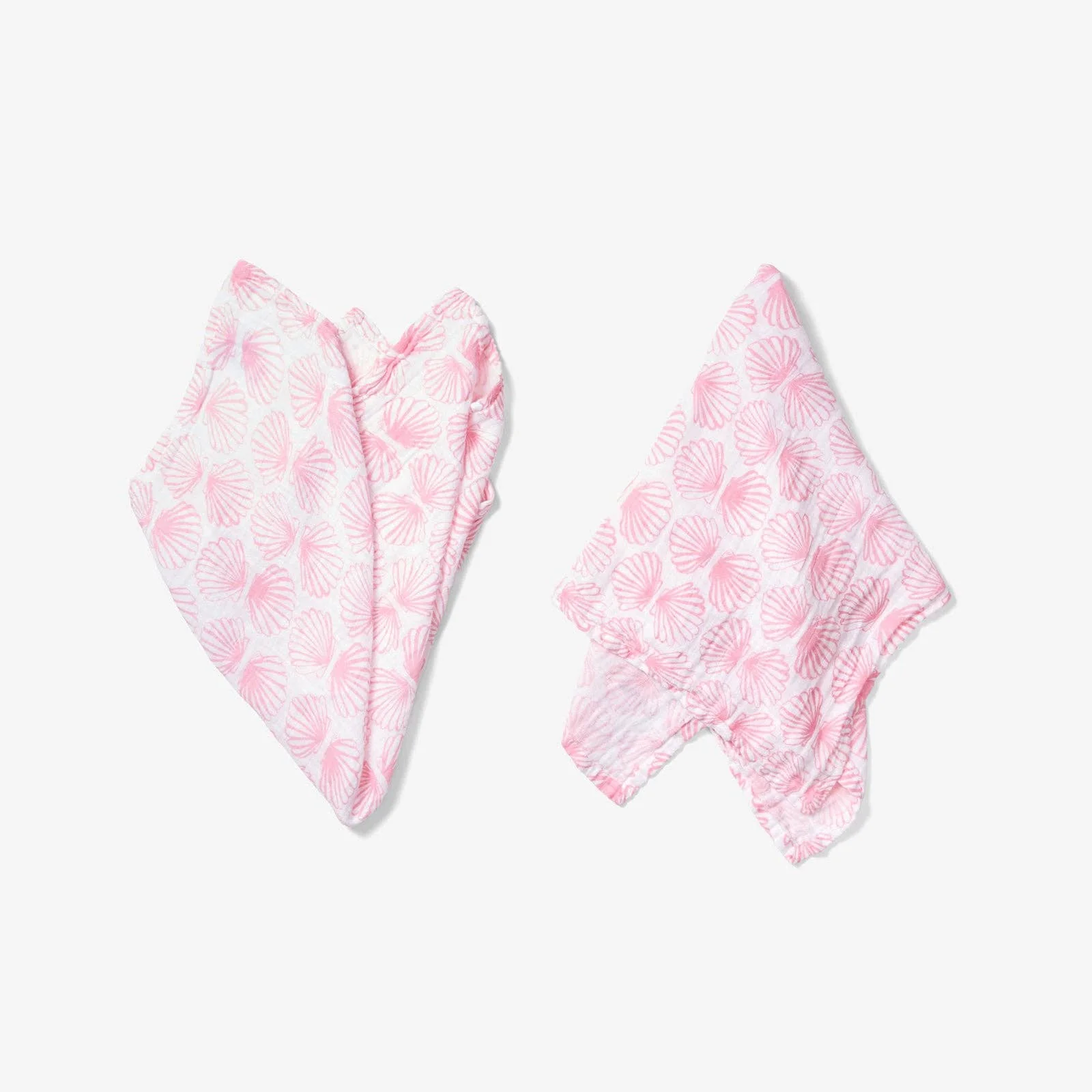 Lewis - Burp Cloth Set - Pink Scallop - Image 3