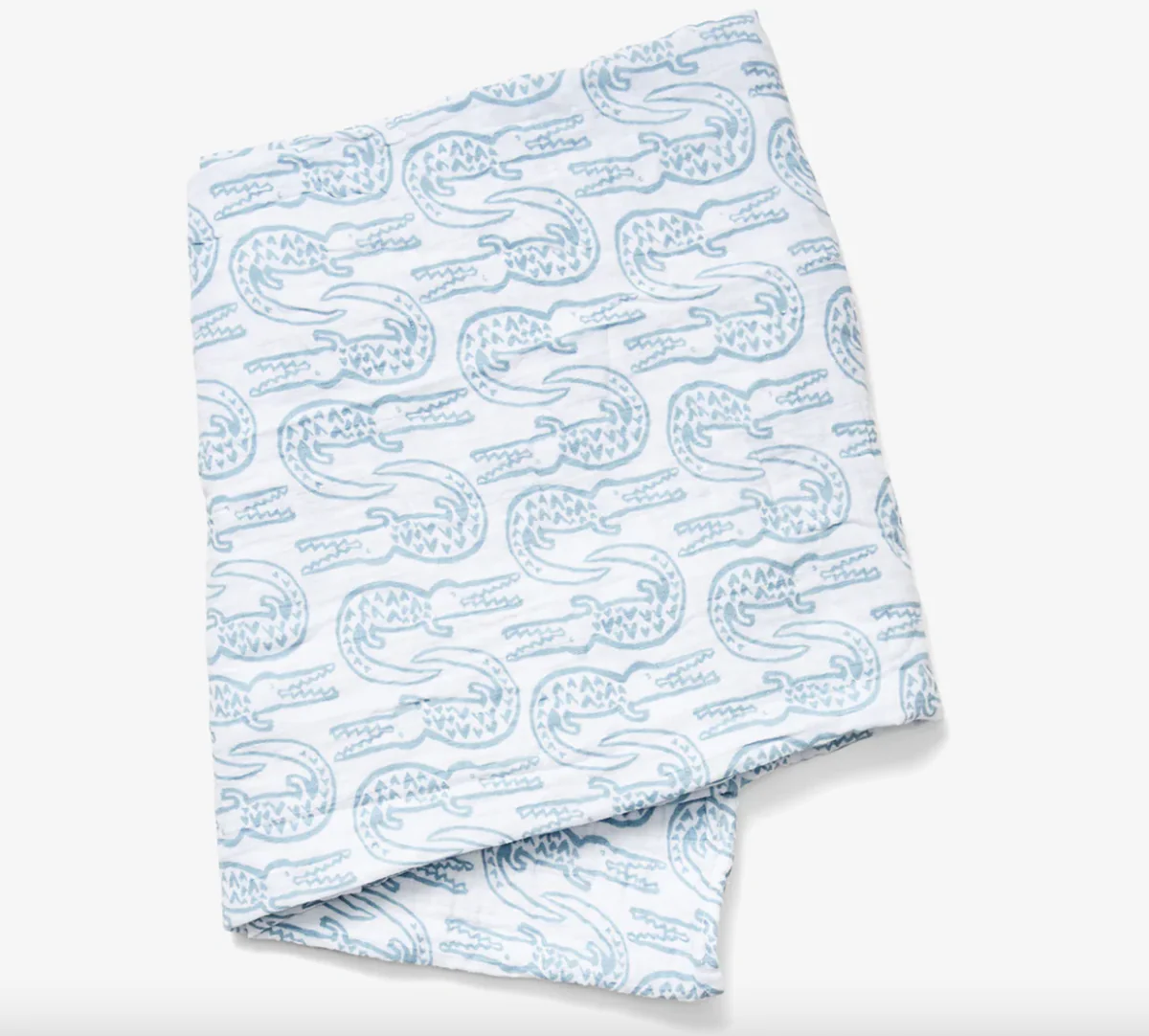 Lewis- Swaddle Alligator- Bay Blue - Image 2