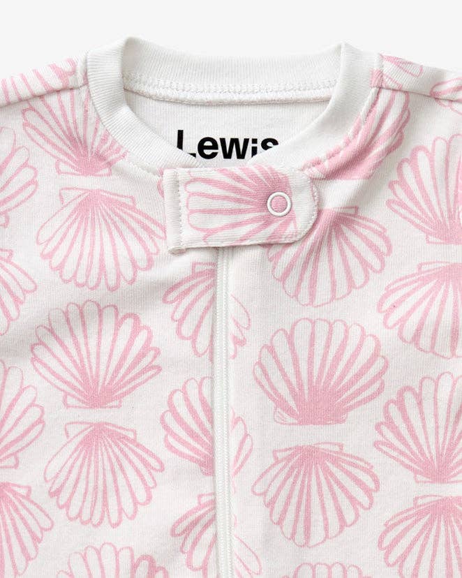 Lewis - Zip Sleeper - Scallop | Blush: 6-12m - Image 2