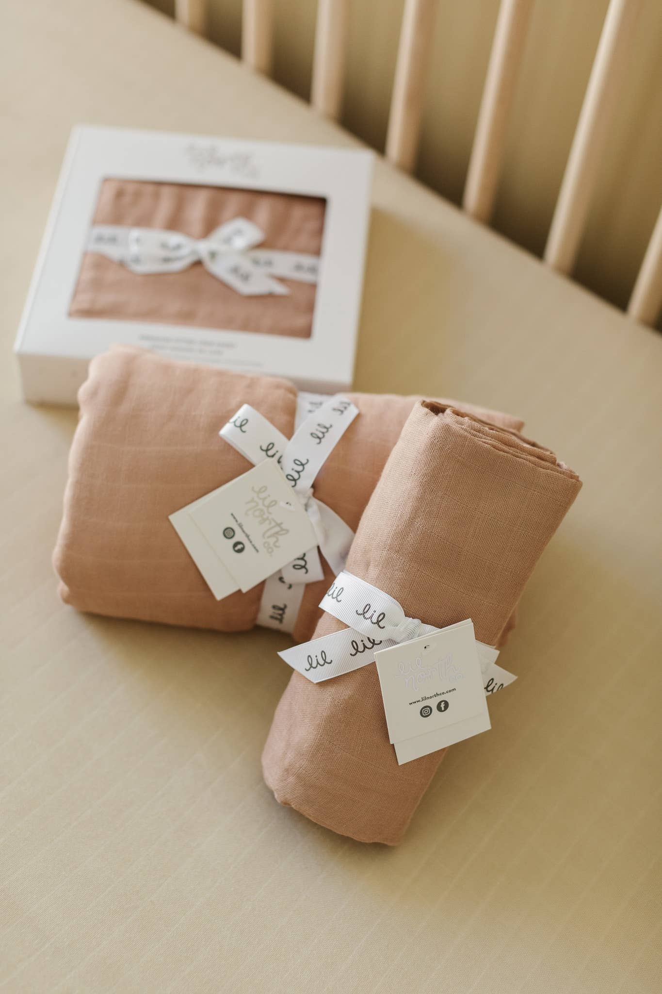 Lil North Co - Coffee Muslin Single Swaddle - Image 4