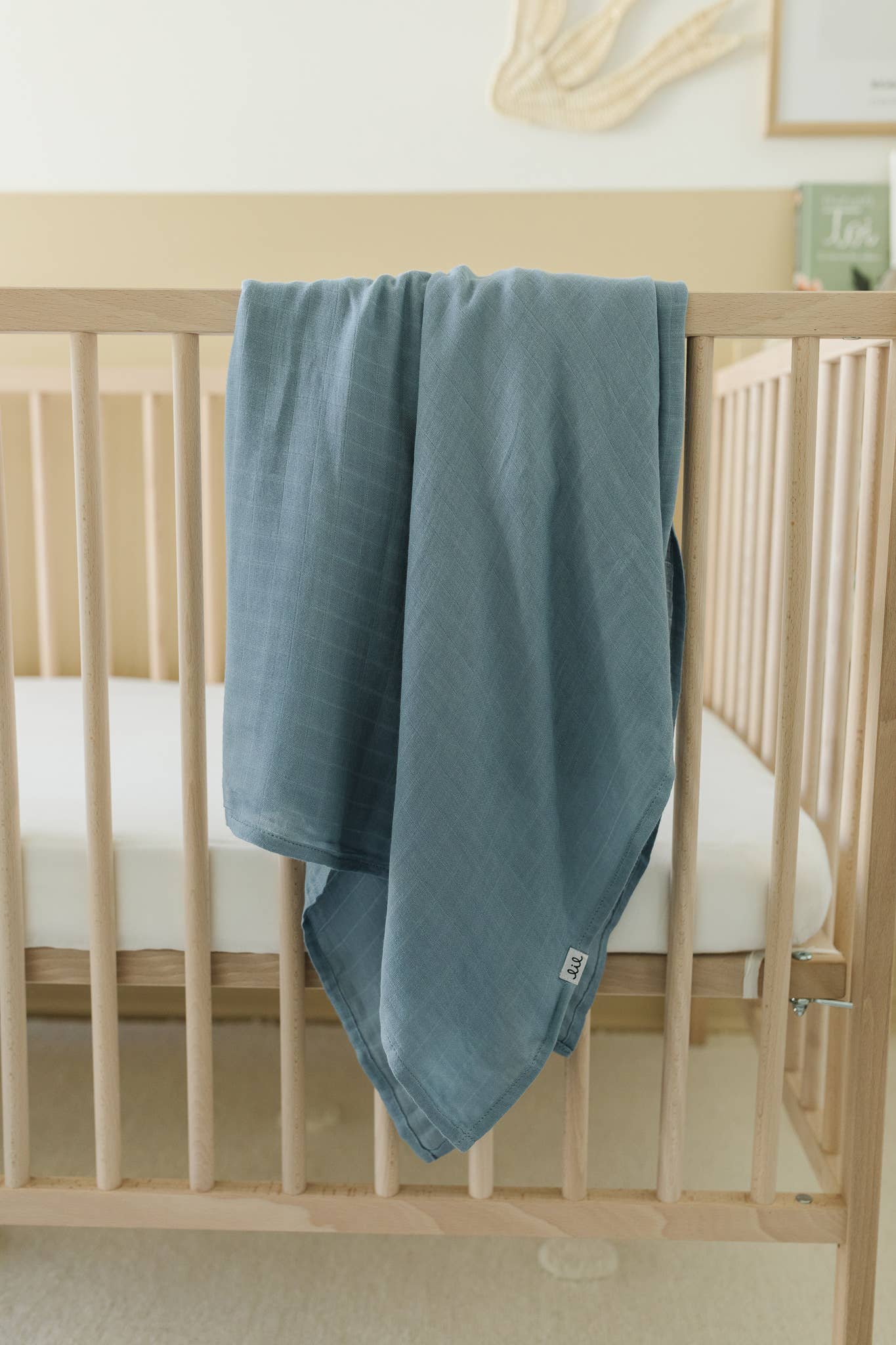 Lil North Co - Dusty Blue Muslin Single Swaddle - Image 2