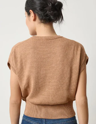 Lilla P Wedge Sweater - Cork - Image 2
