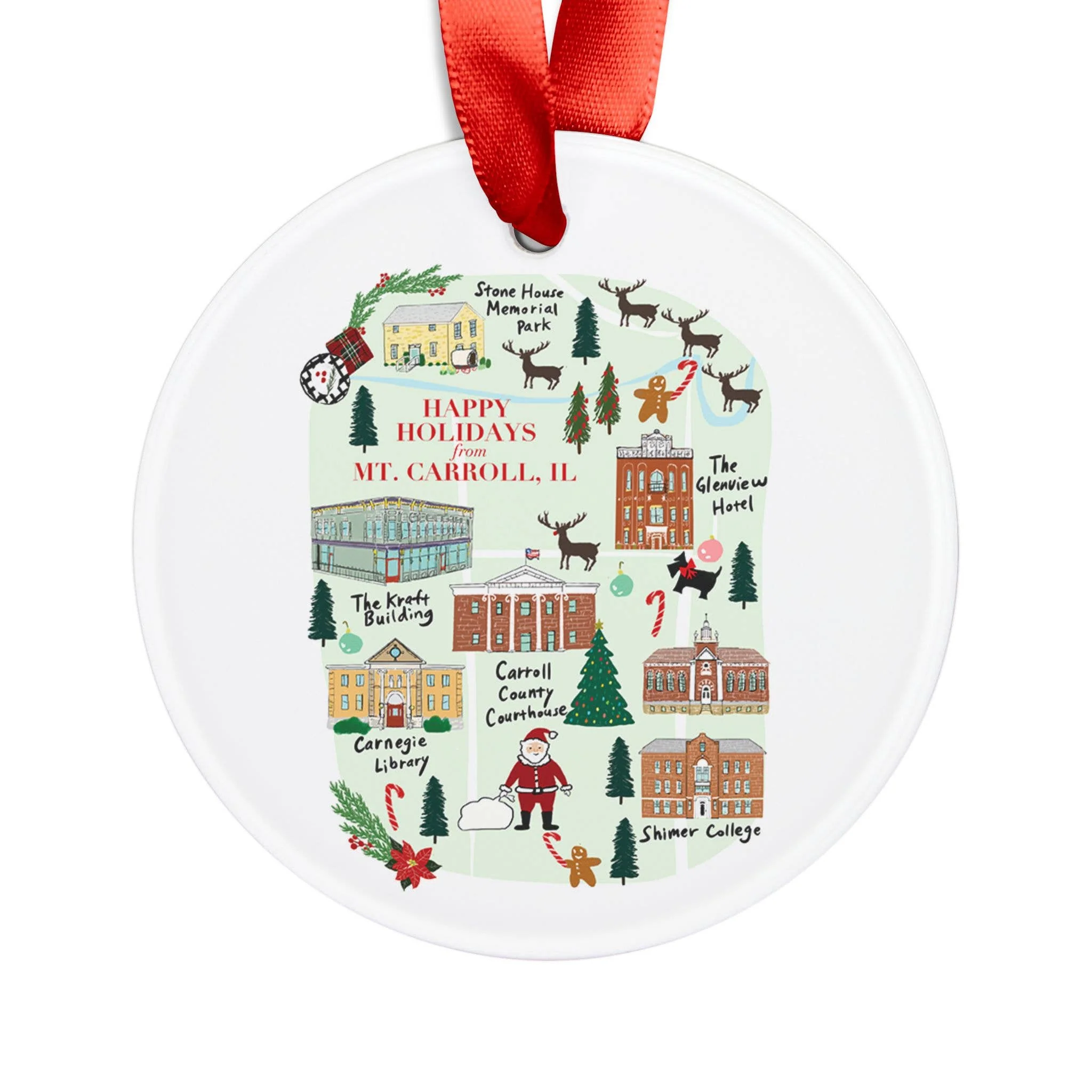 Little Love Press - Custom City Map Christmas Ornament - Image 2