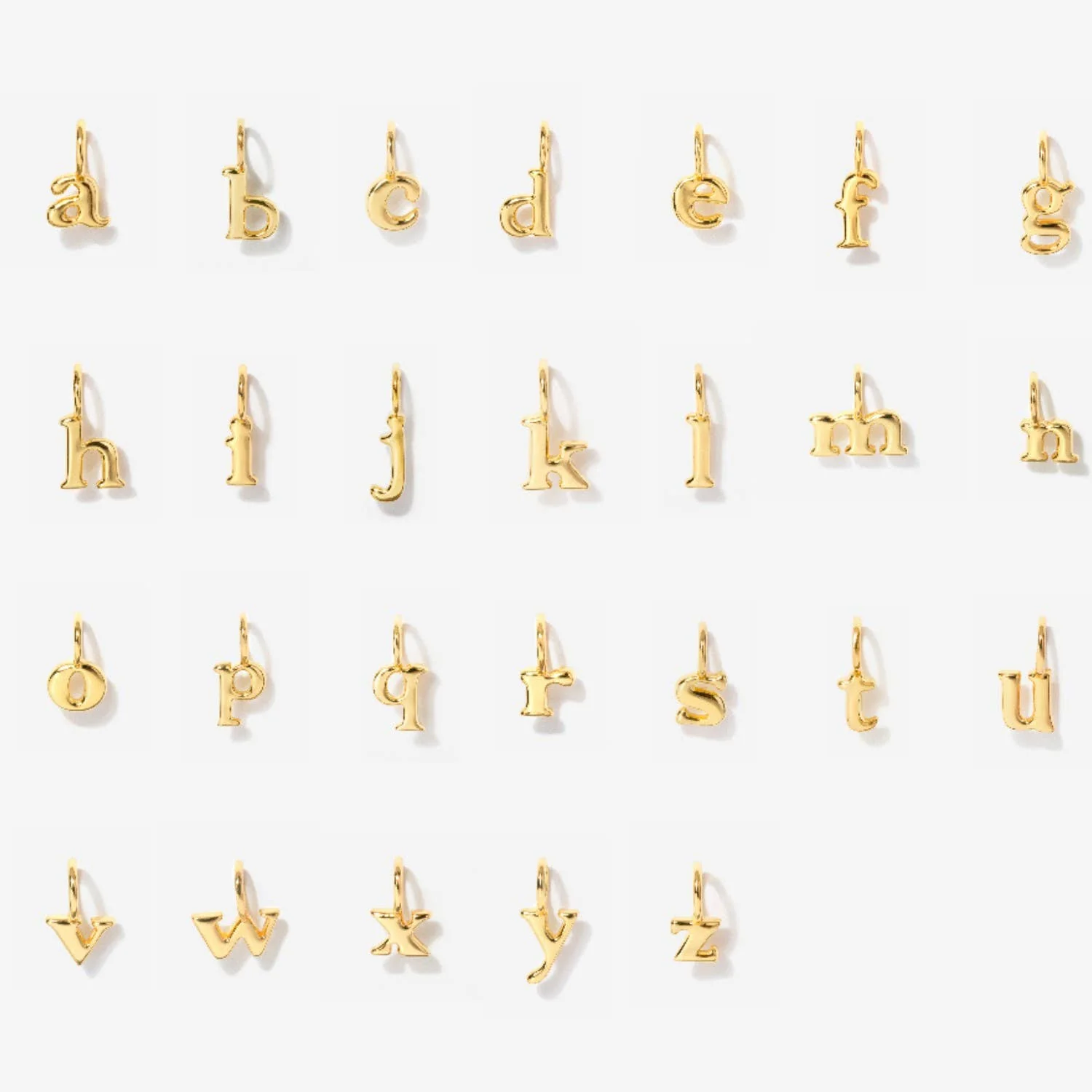 Little Sky Stone - Uppercase Initial Charms -Gold - Image 2