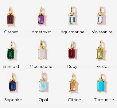 Little Sky Stone - Baguette Authentic Birthstone Charm - Image 3