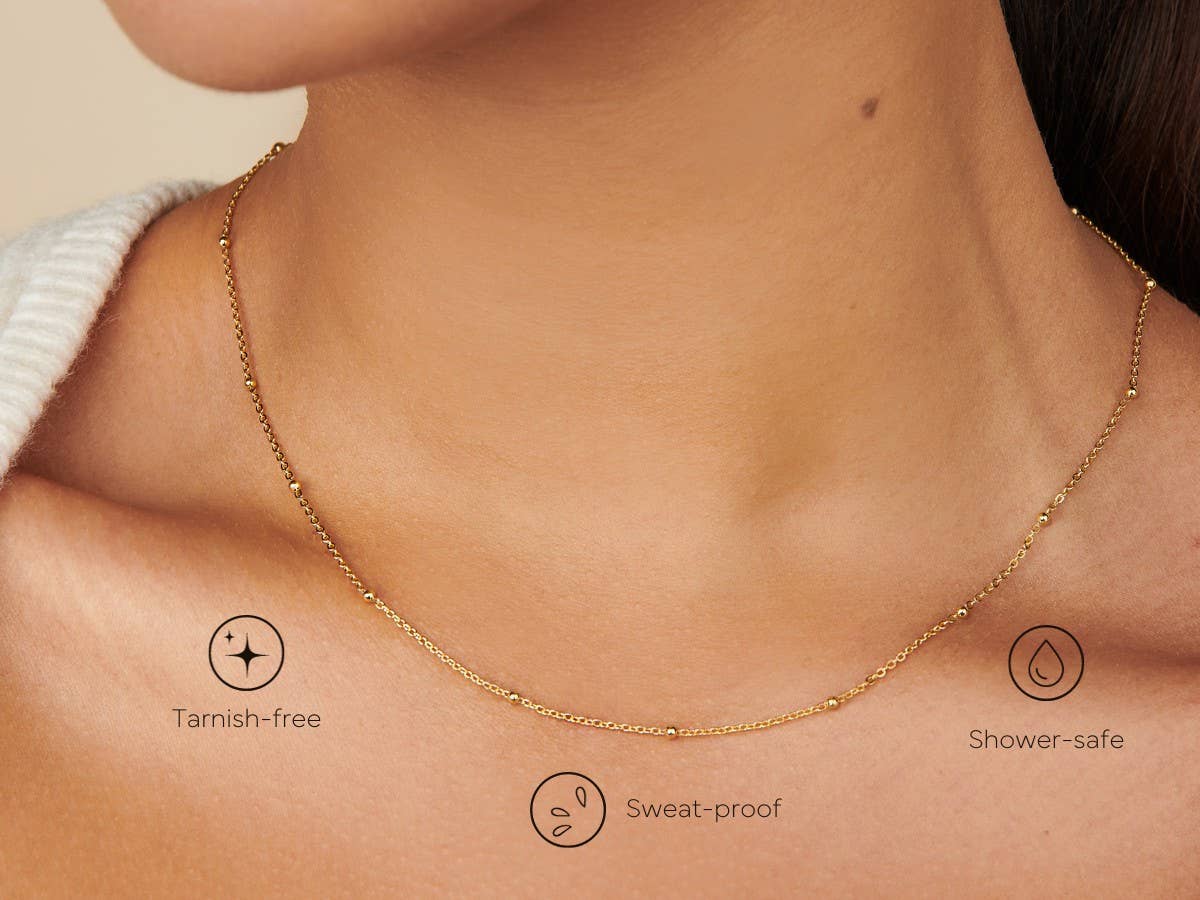 Little Sky Stone - Bead Satellite 14k Gold Filled Chain - Image 2