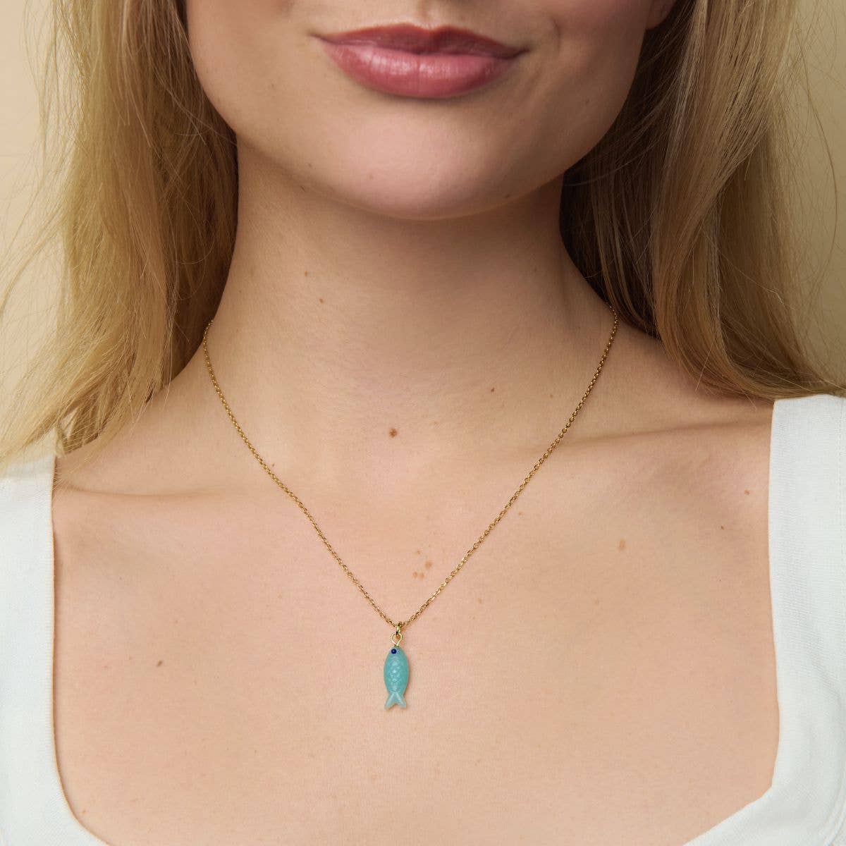 Little Sky Stone - Fish Gemstone Charm - Image 3