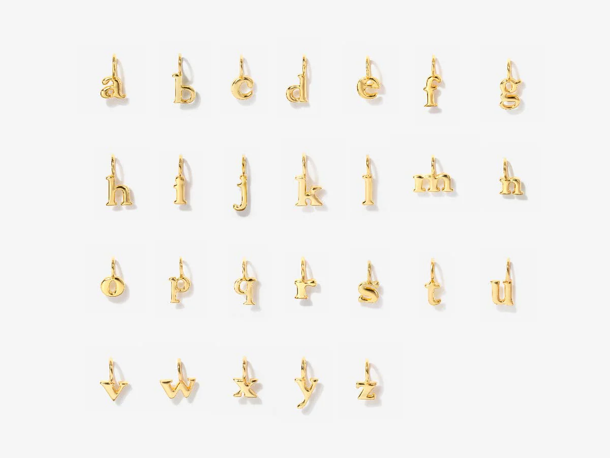 Little Sky Stone - Lowercase Gold Initial Letter Charms