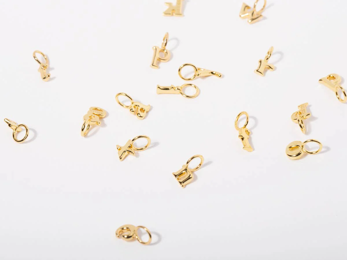 Little Sky Stone - Lowercase Gold Initial Letter Charms - Image 3