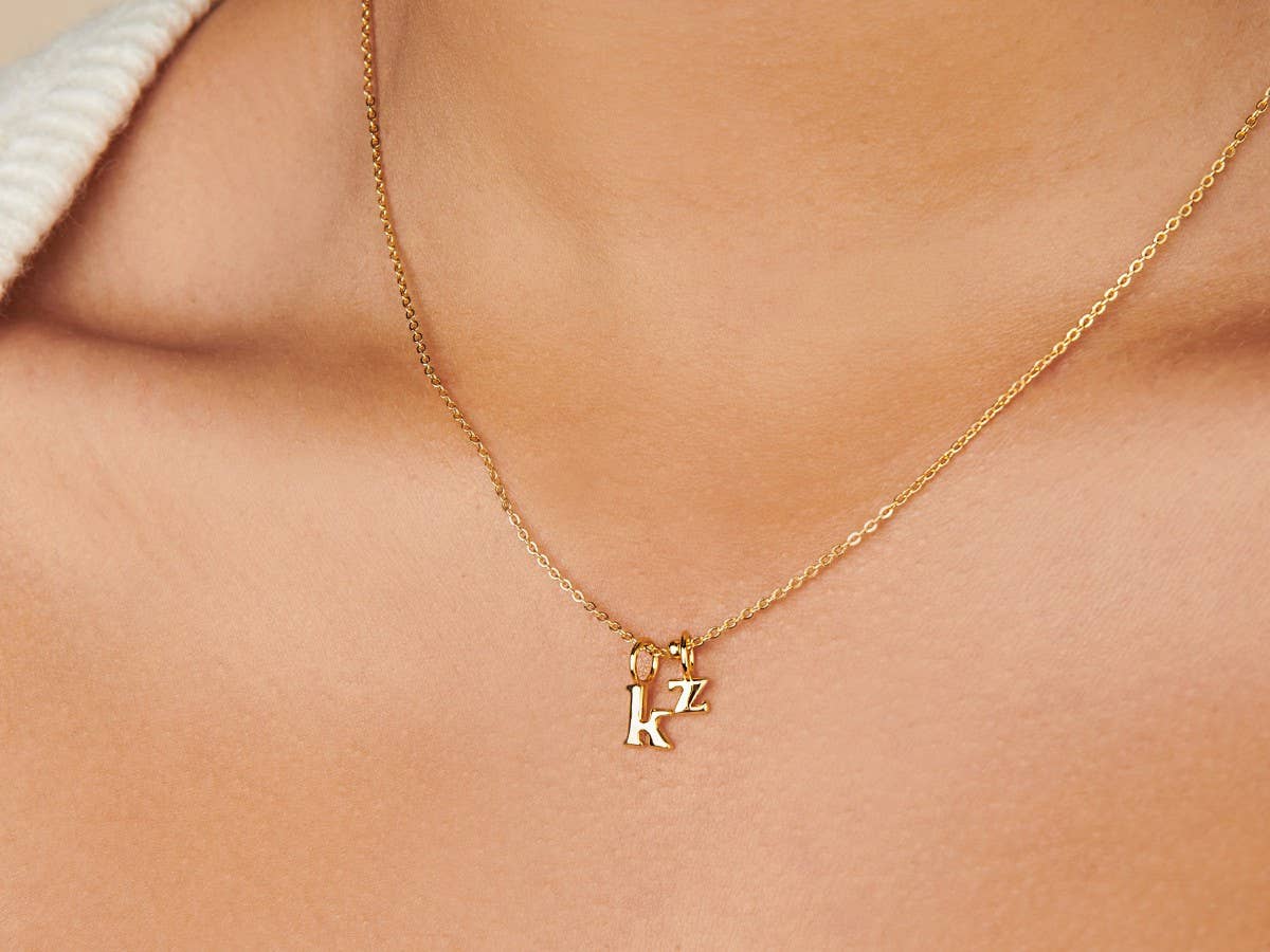Little Sky Stone - Lowercase Gold Initial Letter Charms - Image 4