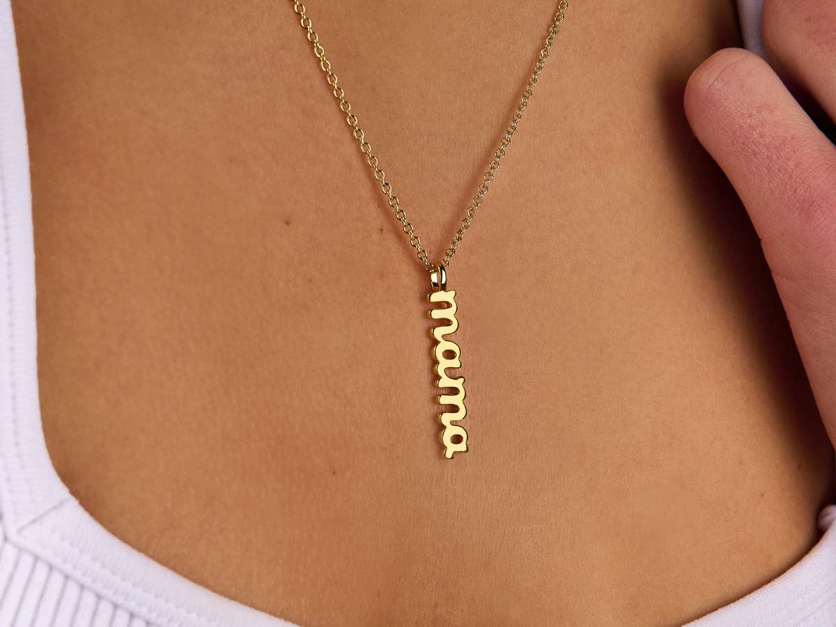 Little Sky Stone - Mama Script Necklace - Image 2