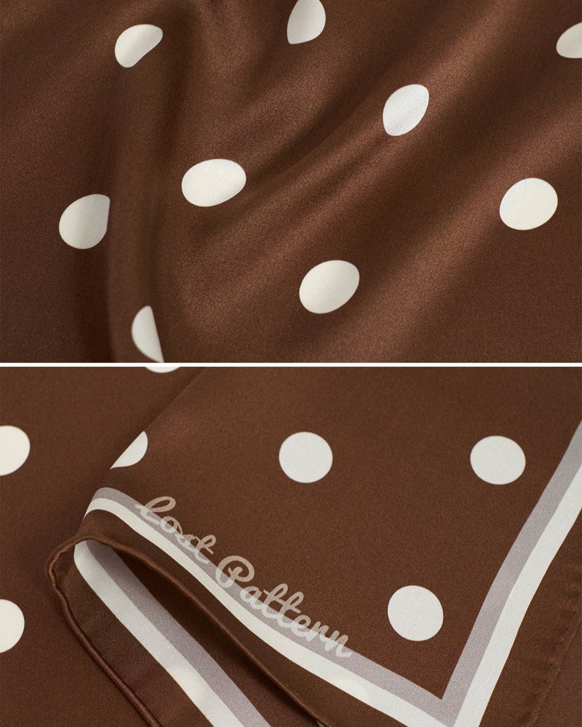 Lost Pattern Silk Scarf - Retro Polka - Image 6