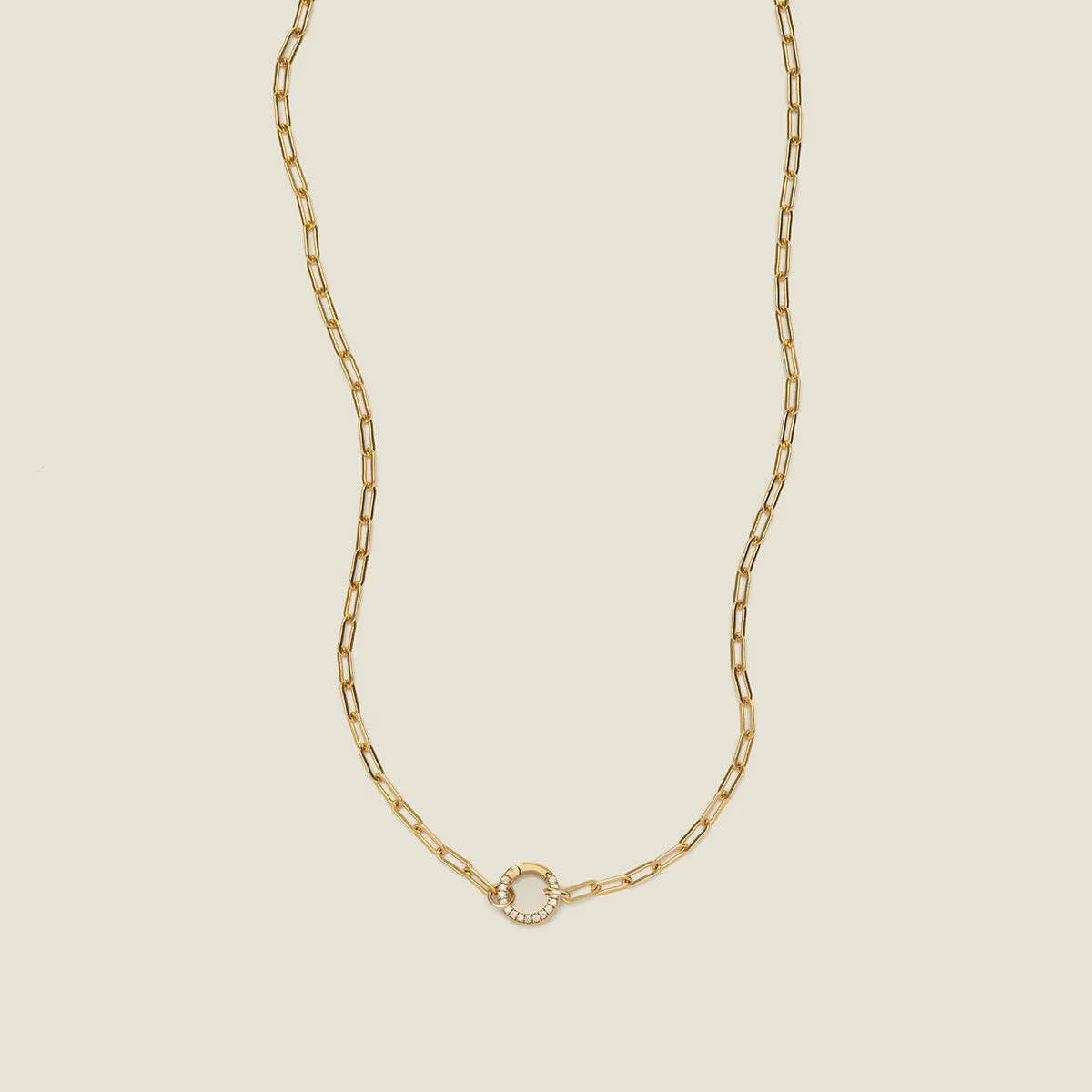 Made By Mary - Jude Charm Necklace With Link Lock - Image 3