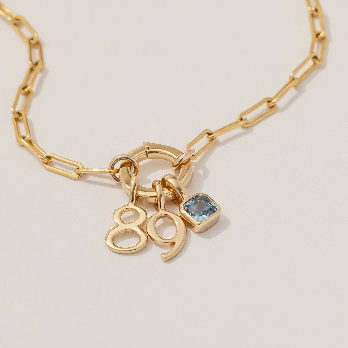 Made By Mary - Jude Charm Necklace With Link Lock - Image 4