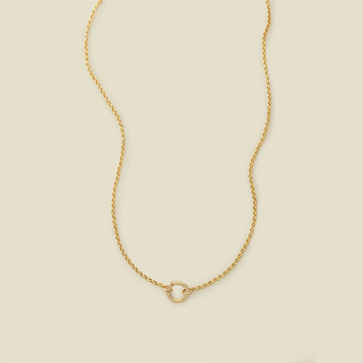 Made By Mary - Rolo Charm Necklace With Link Lock