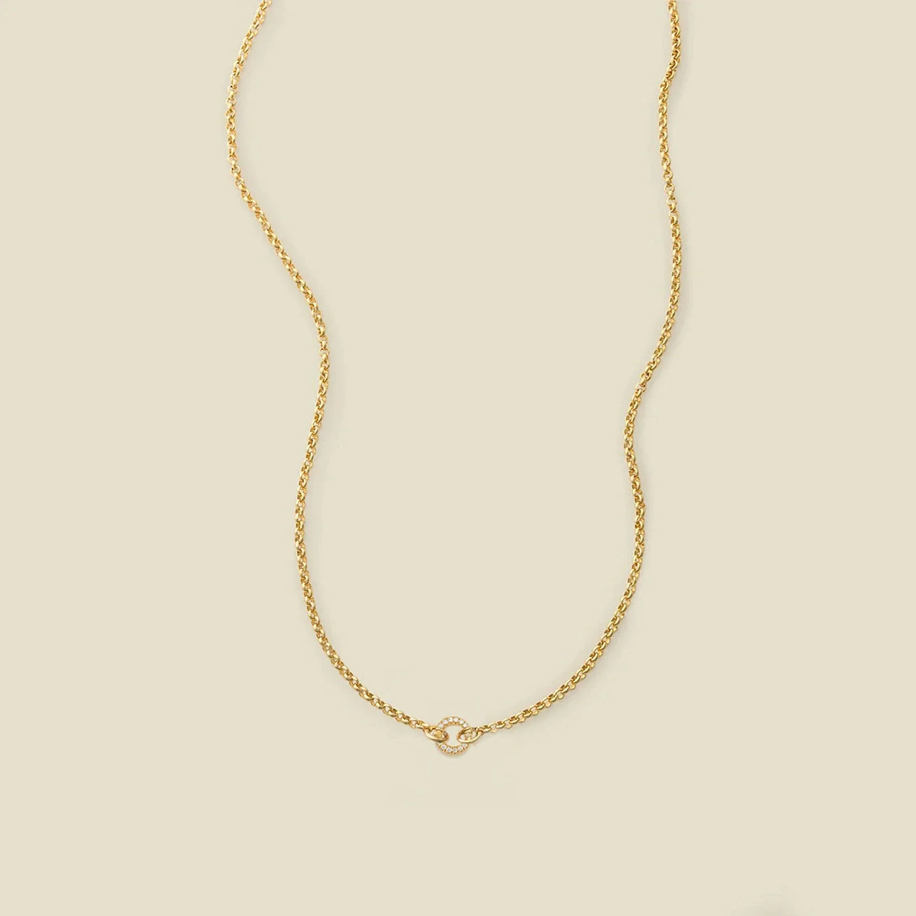 Made By Mary - Rolo Charm Necklace With Link Lock - Image 15