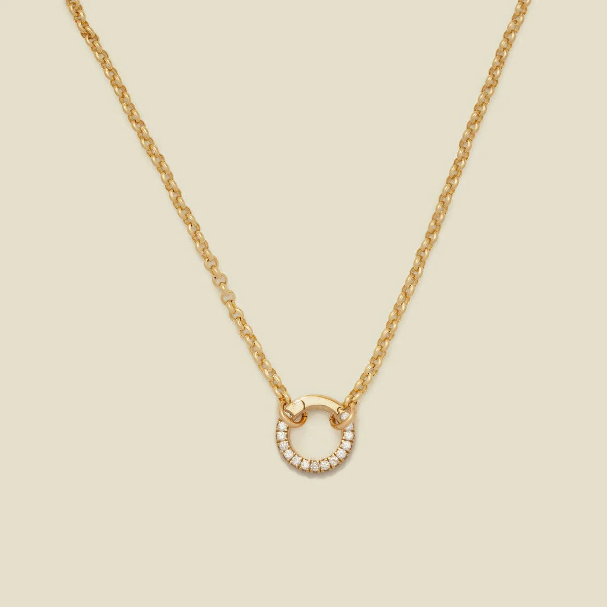 Made By Mary - Rolo Charm Necklace With Link Lock - Image 6
