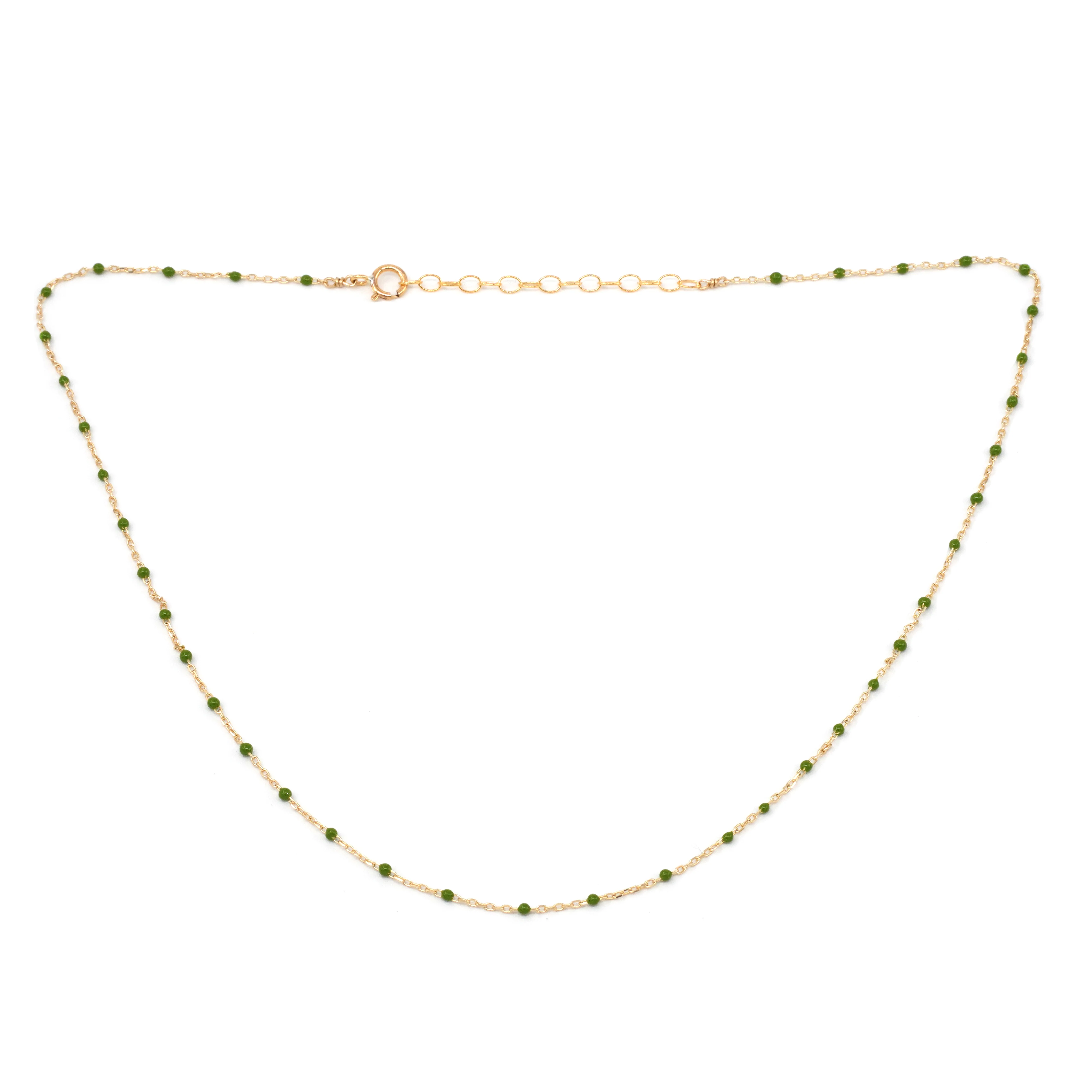 May Martin - Blue Enamel & Gold Necklace - Image 3