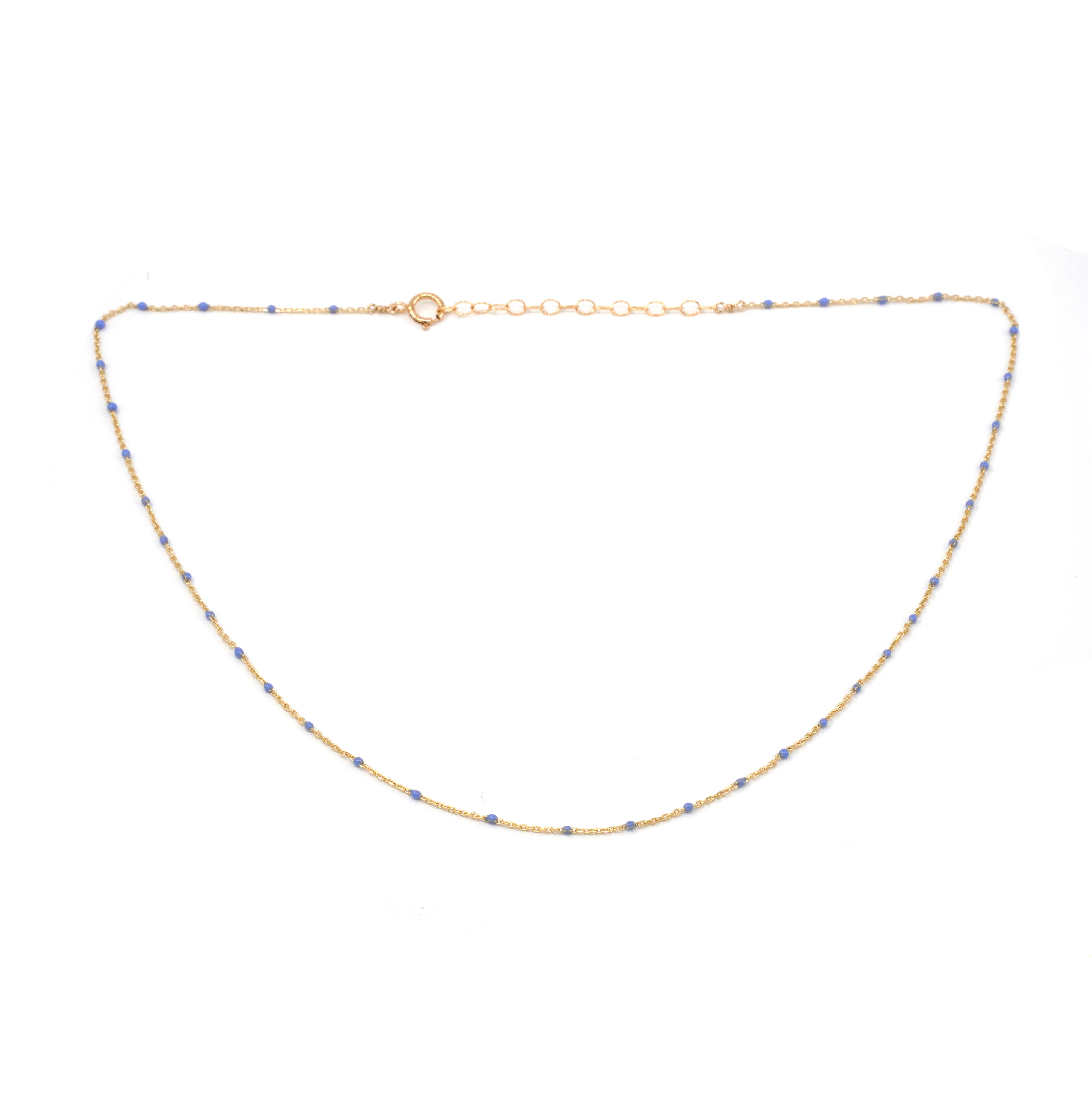 May Martin - Pink Enamel & Gold Necklace - Image 4