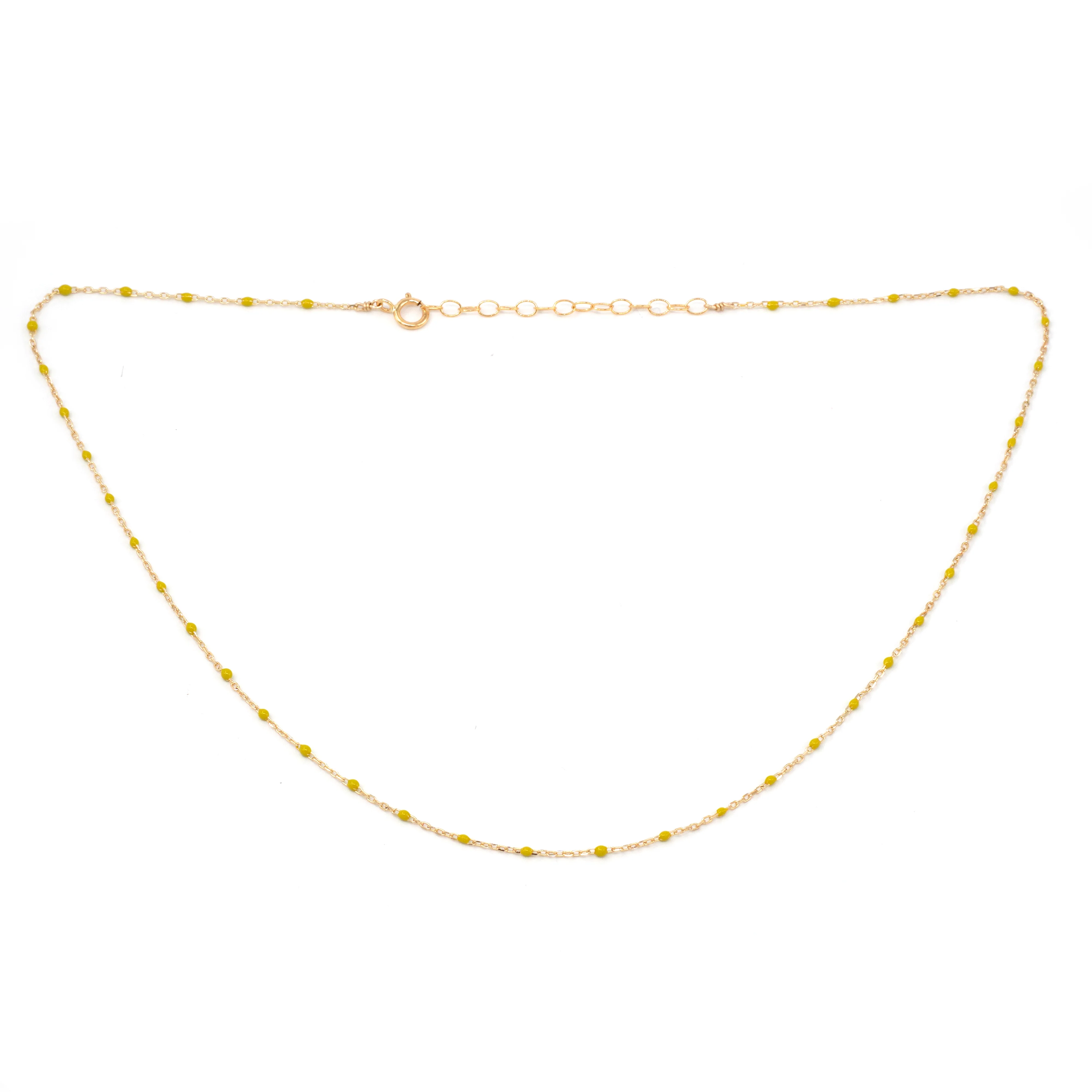 May Martin - Pink Enamel & Gold Necklace - Image 5
