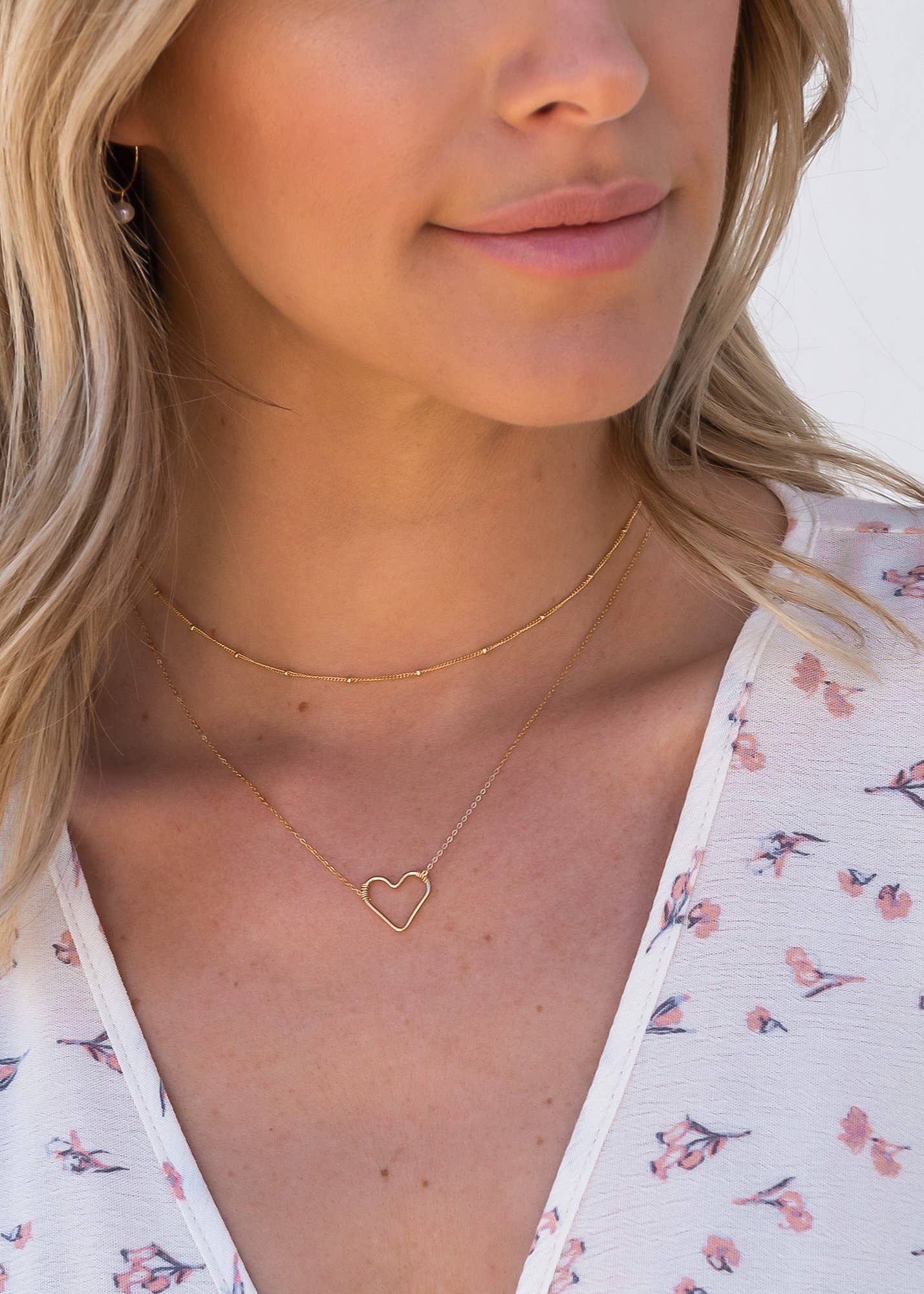 May Martin - Heart Outline Necklace - Image 2