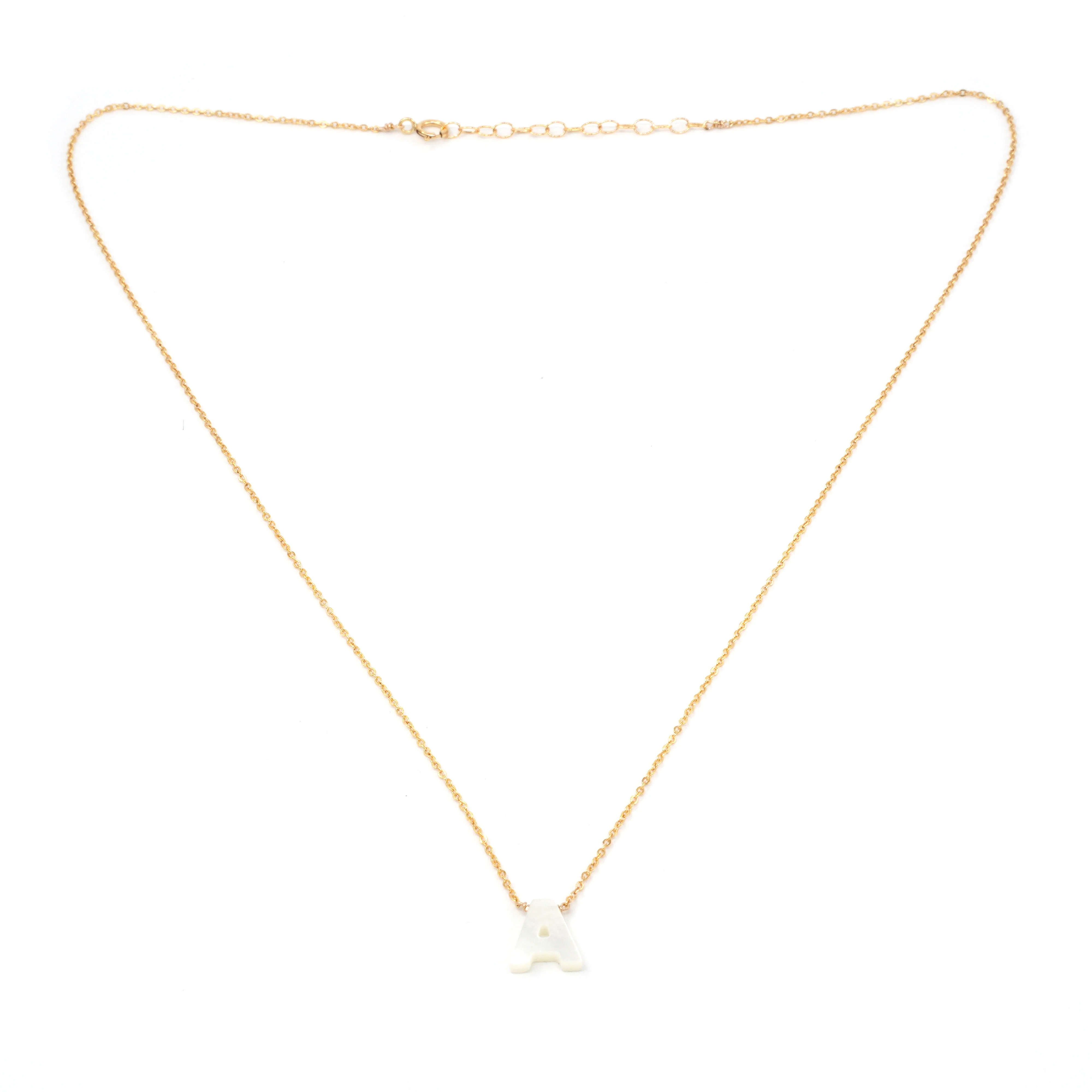 May Martin - Mother of Pearl Initial Necklace - Image 2