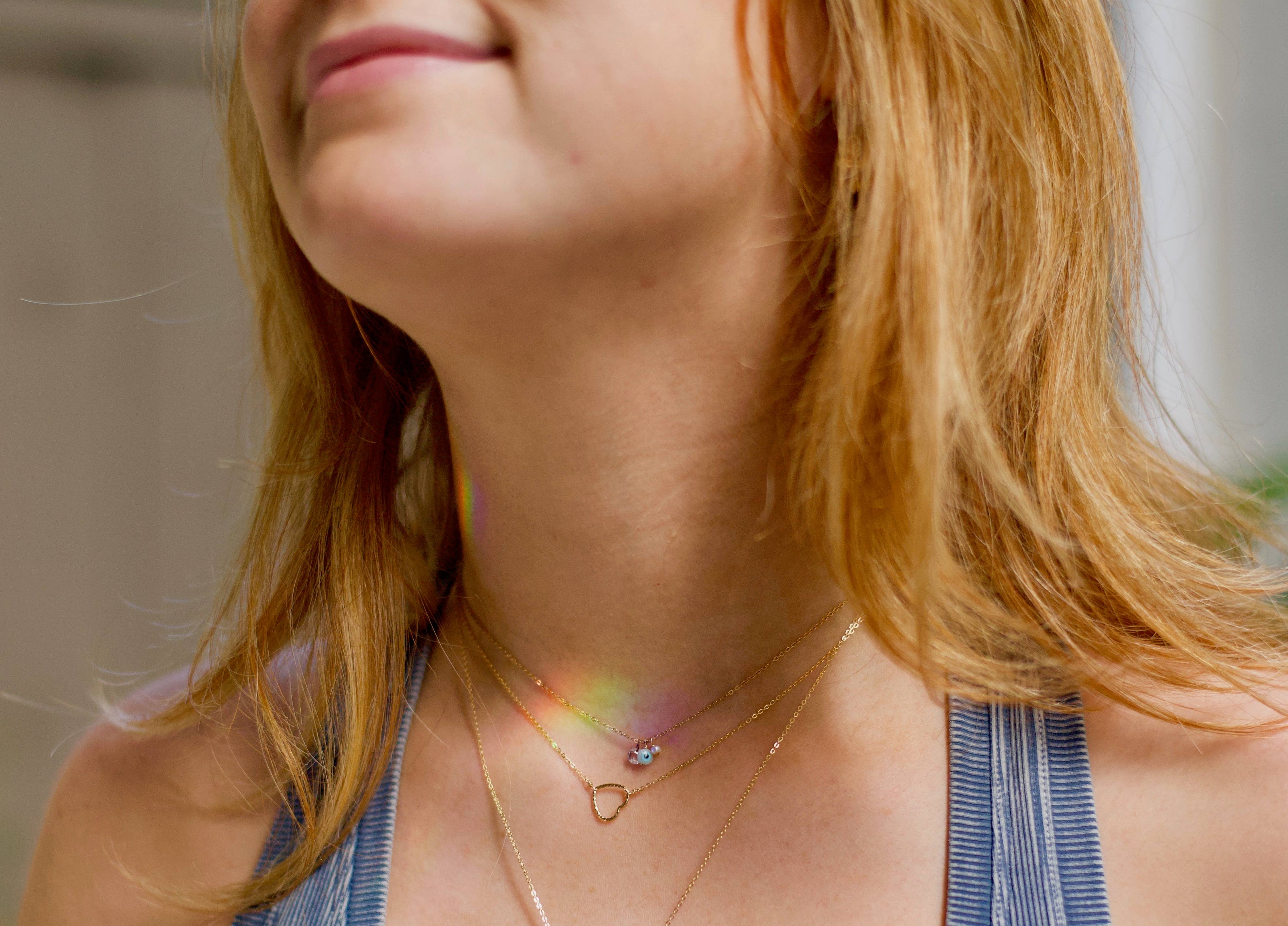 May Martin - Small Shimmer Heart Necklace - Image 2