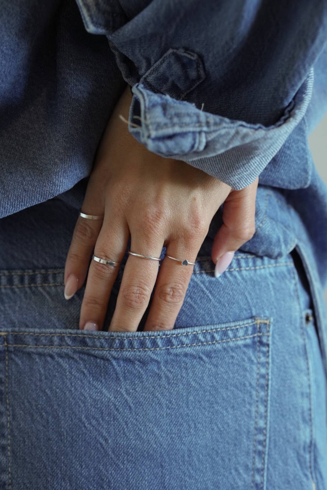 May Martin - Sterling Silver Mini Heart Ring - Image 2